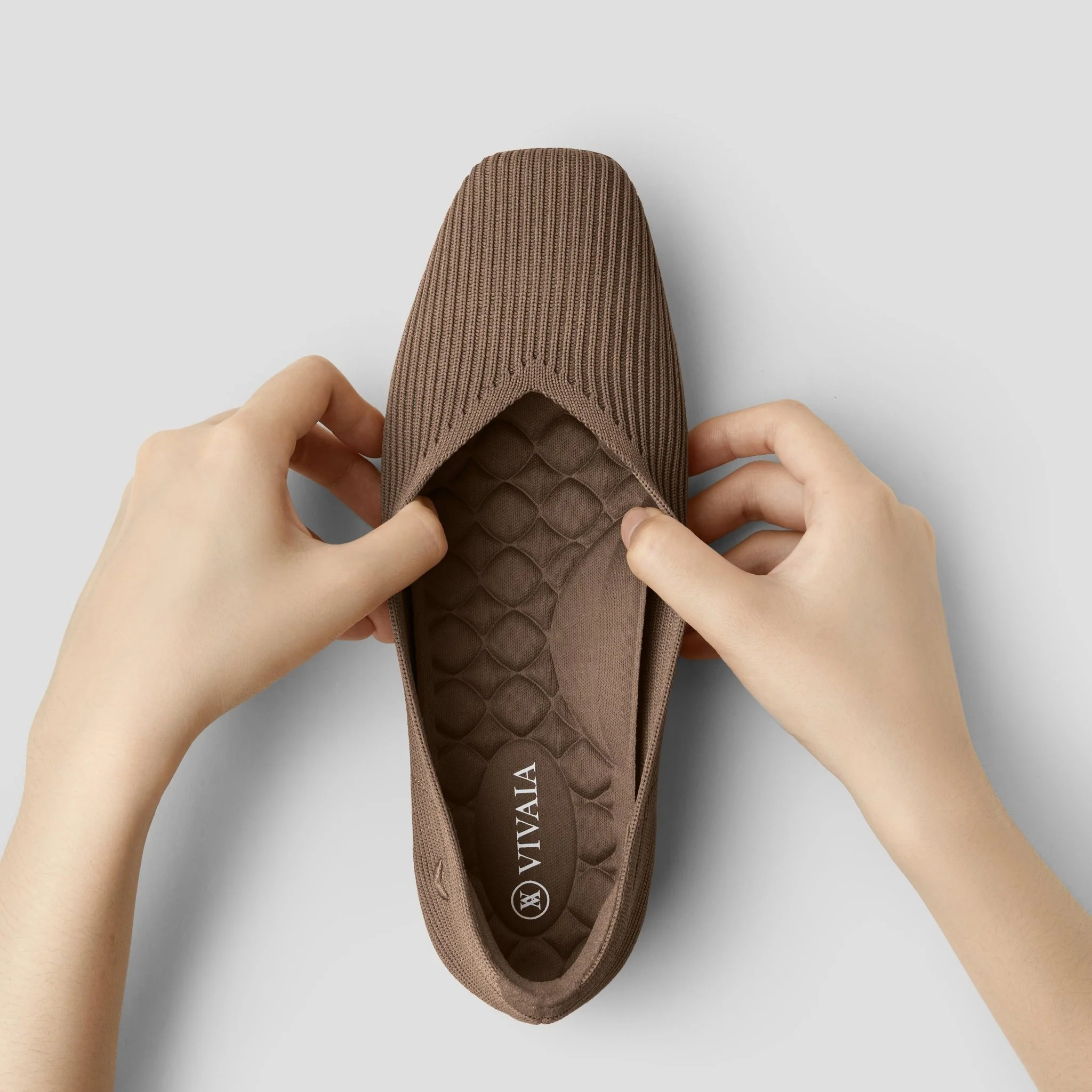 [Margot Walker] スクエアトゥ 超軽量 厚底 フラットシューズ