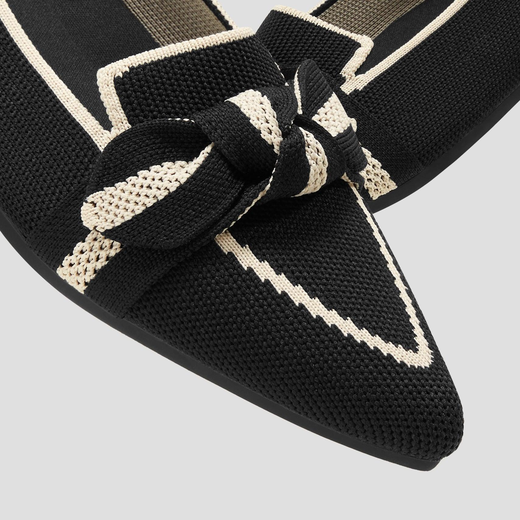 [Michelle] ポインテッドトゥ リボン付き ローファー