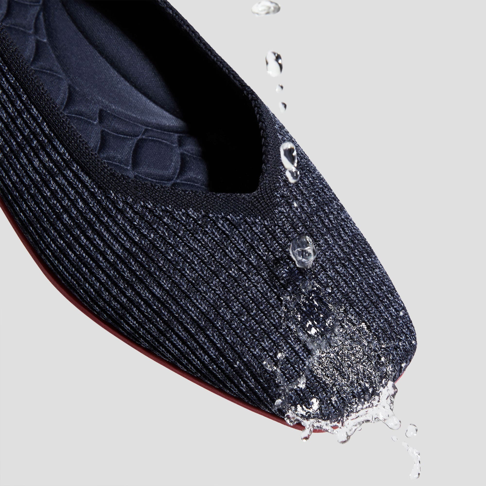 [Margot Walker 超撥水] スクエアトゥ 超軽量 厚底 フラットシューズ