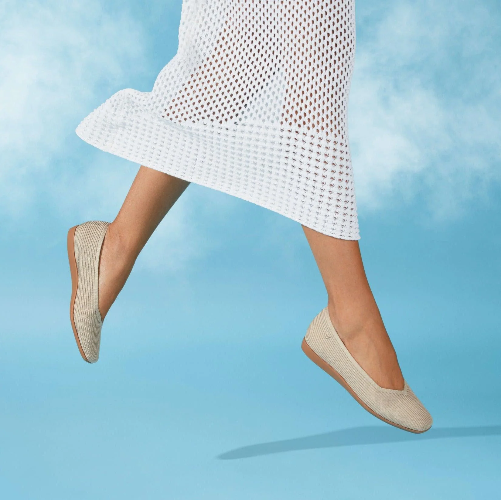 [Margot Walker] スクエアトゥ 超軽量 厚底 フラットシューズ