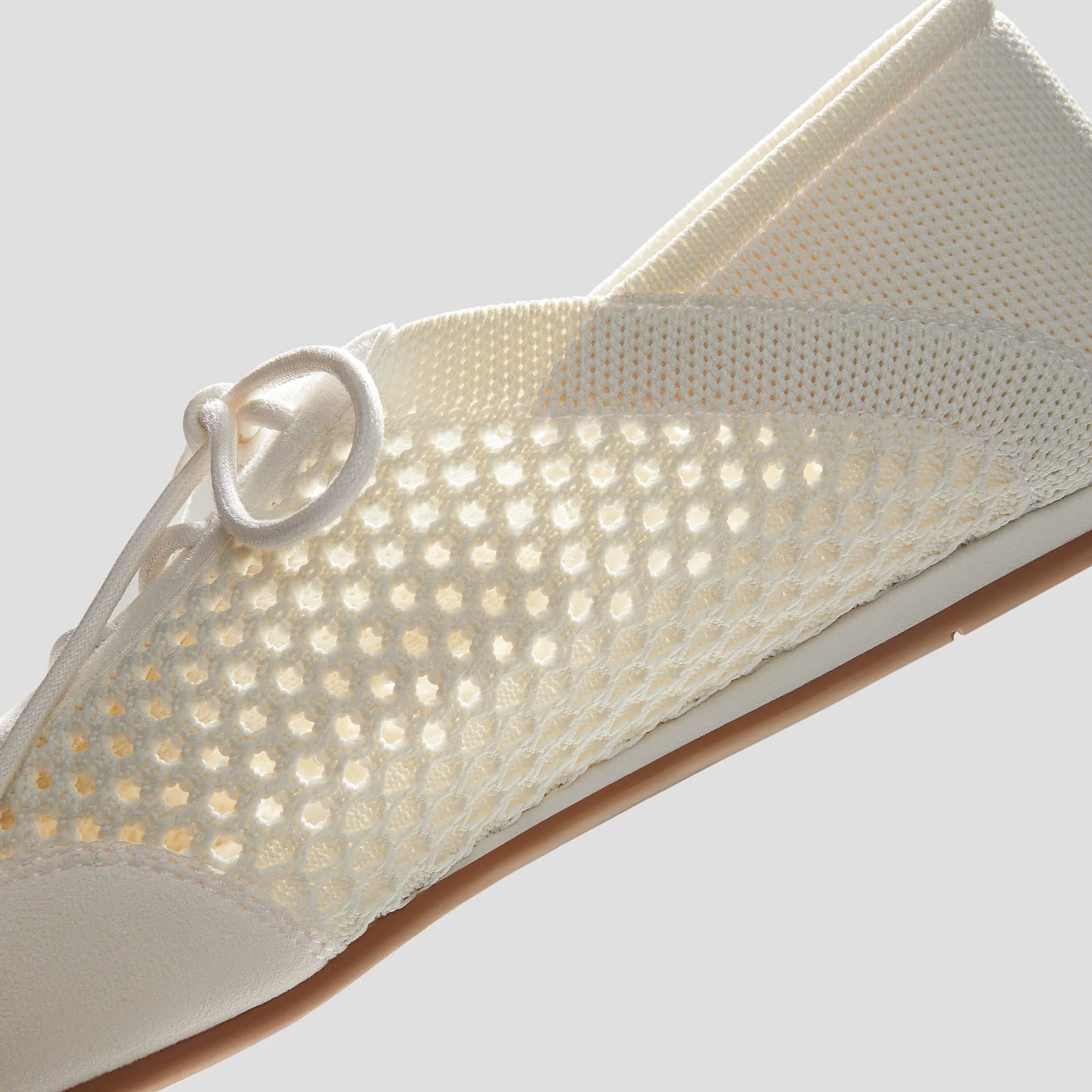 [Yara] アーモンドトゥ メッシュ バレエスニーカー