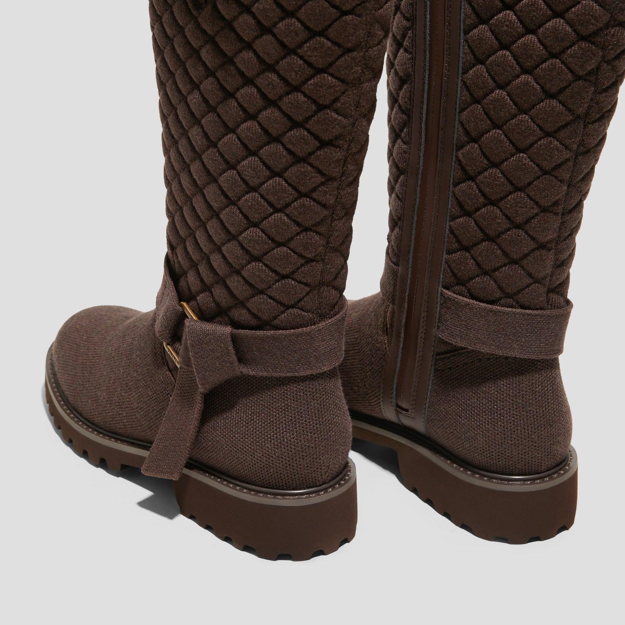 [Faith] ラウンドトゥ 撥水加工 ミッドカーフバイカーブーツ