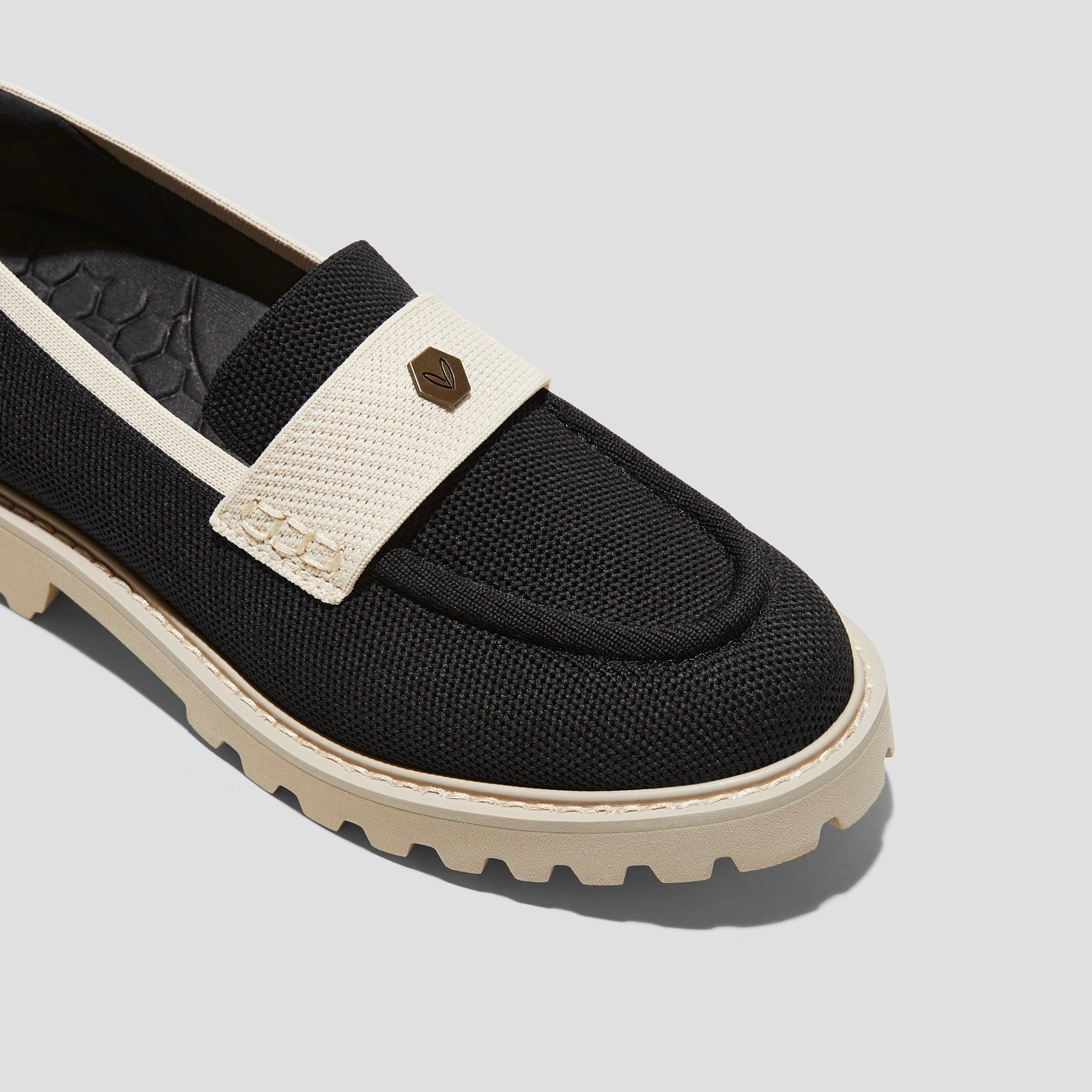 [Francesca] アーモンドトゥ プラットフォーム トラックソールローファー