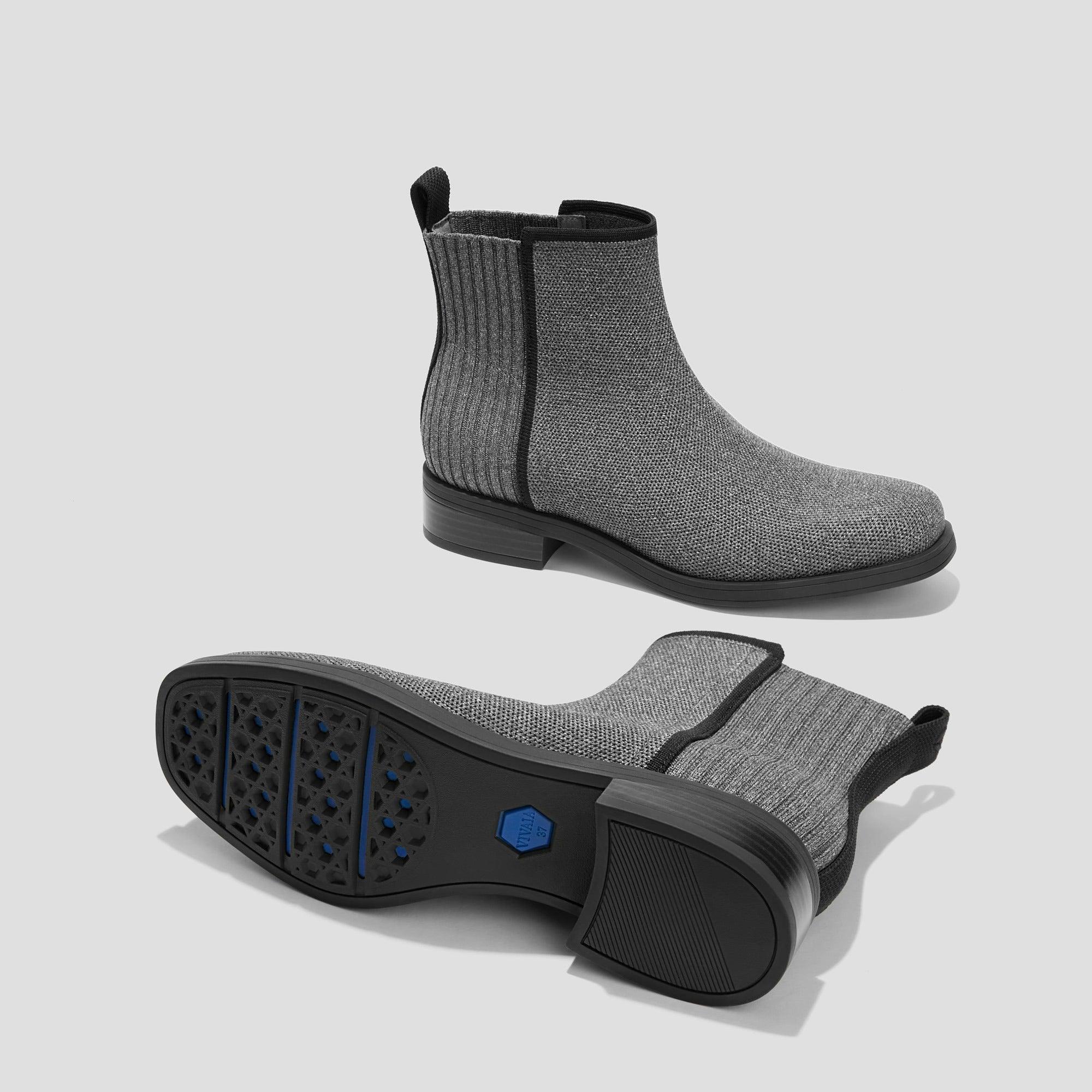 [Celina] スクエアトゥ 撥水加工 アンクル チェルシーブーツ