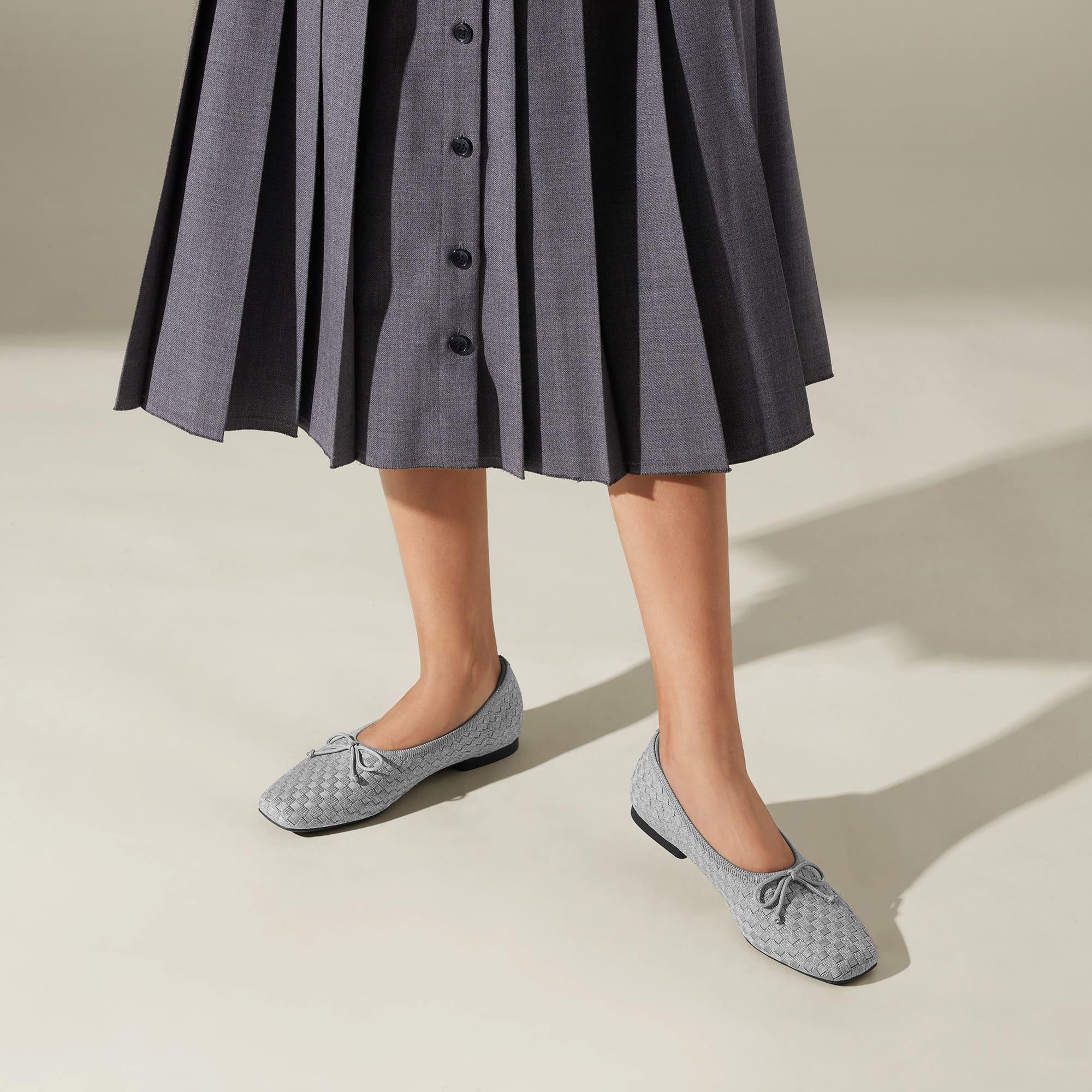 [Margaret] スクエアトゥ ボウバレリーナ フラット