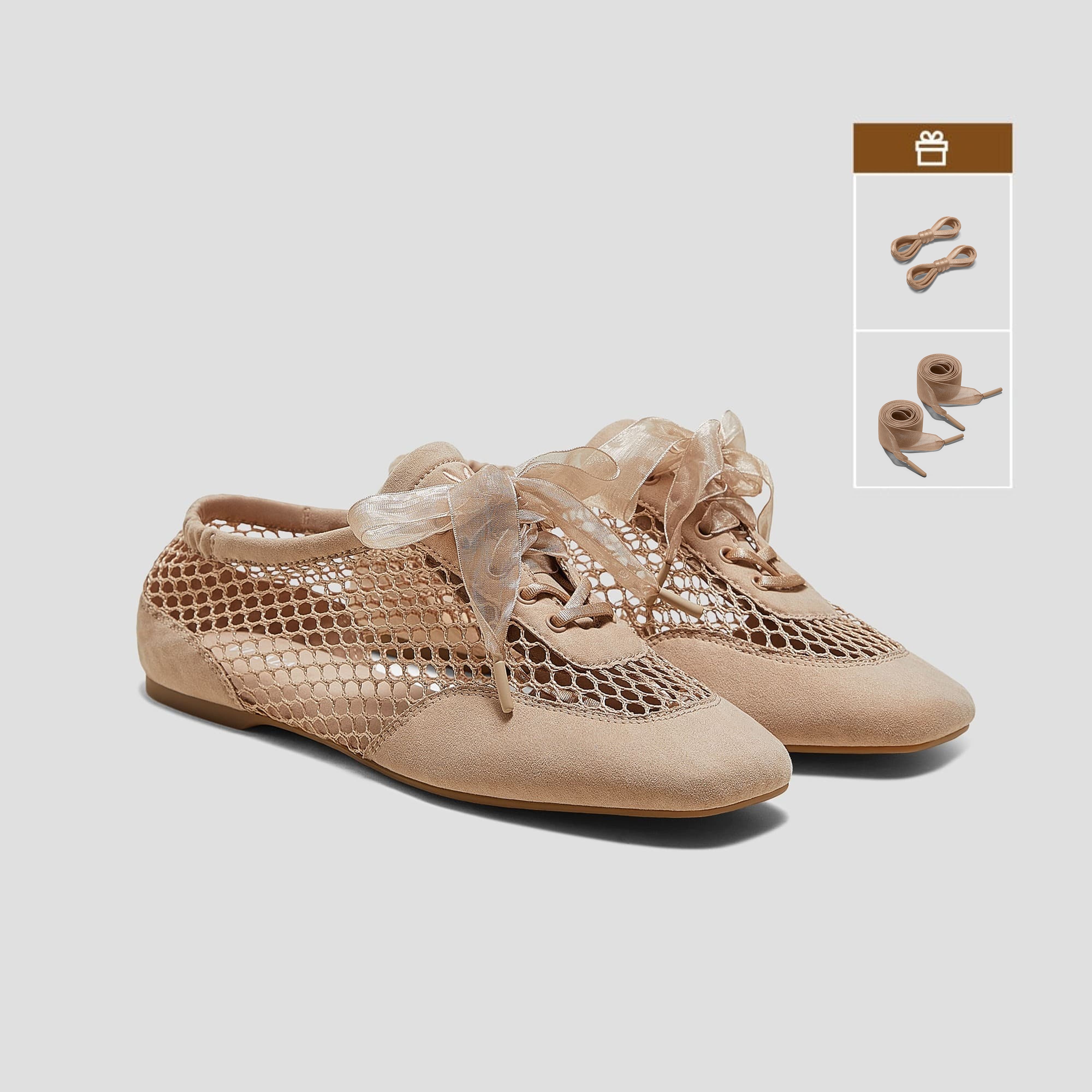 [Cristina] レースアップ サテン スニーカーリーナ