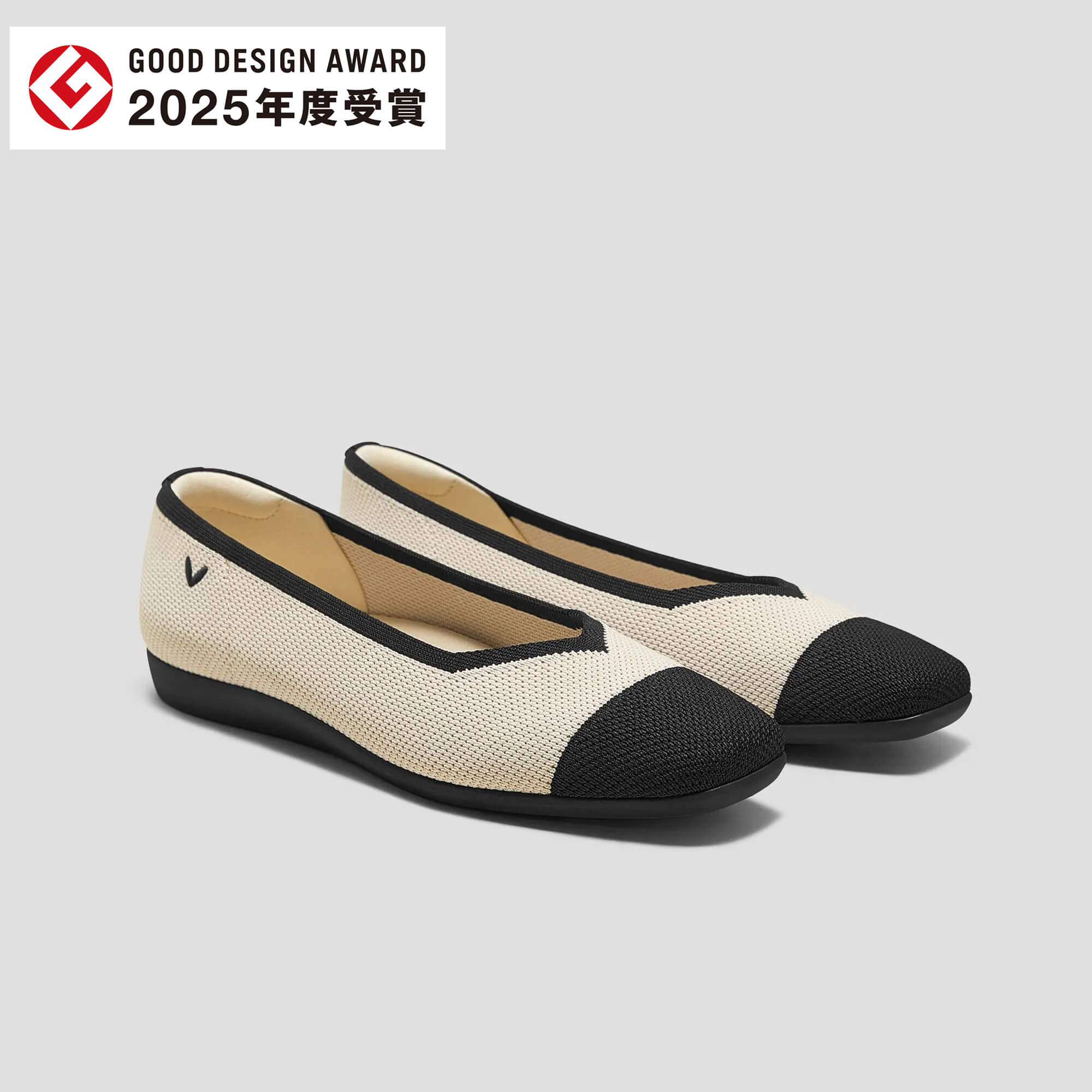 [Margot Walker 超撥水] スクエアトゥ 超軽量 厚底 フラットシューズ