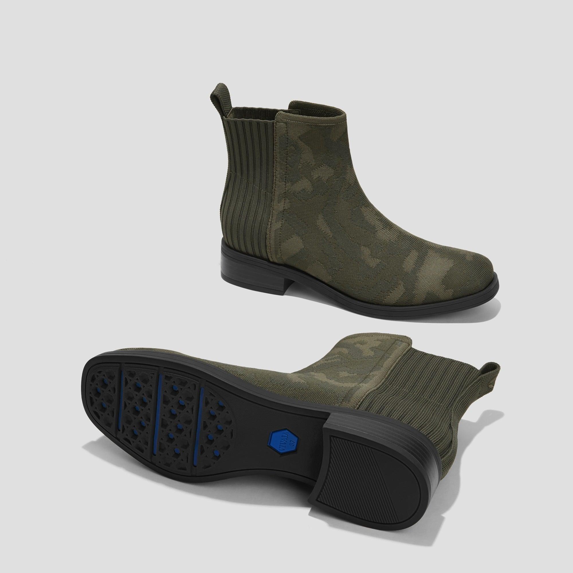 [Celina] スクエアトゥ 撥水加工 アンクル チェルシーブーツ