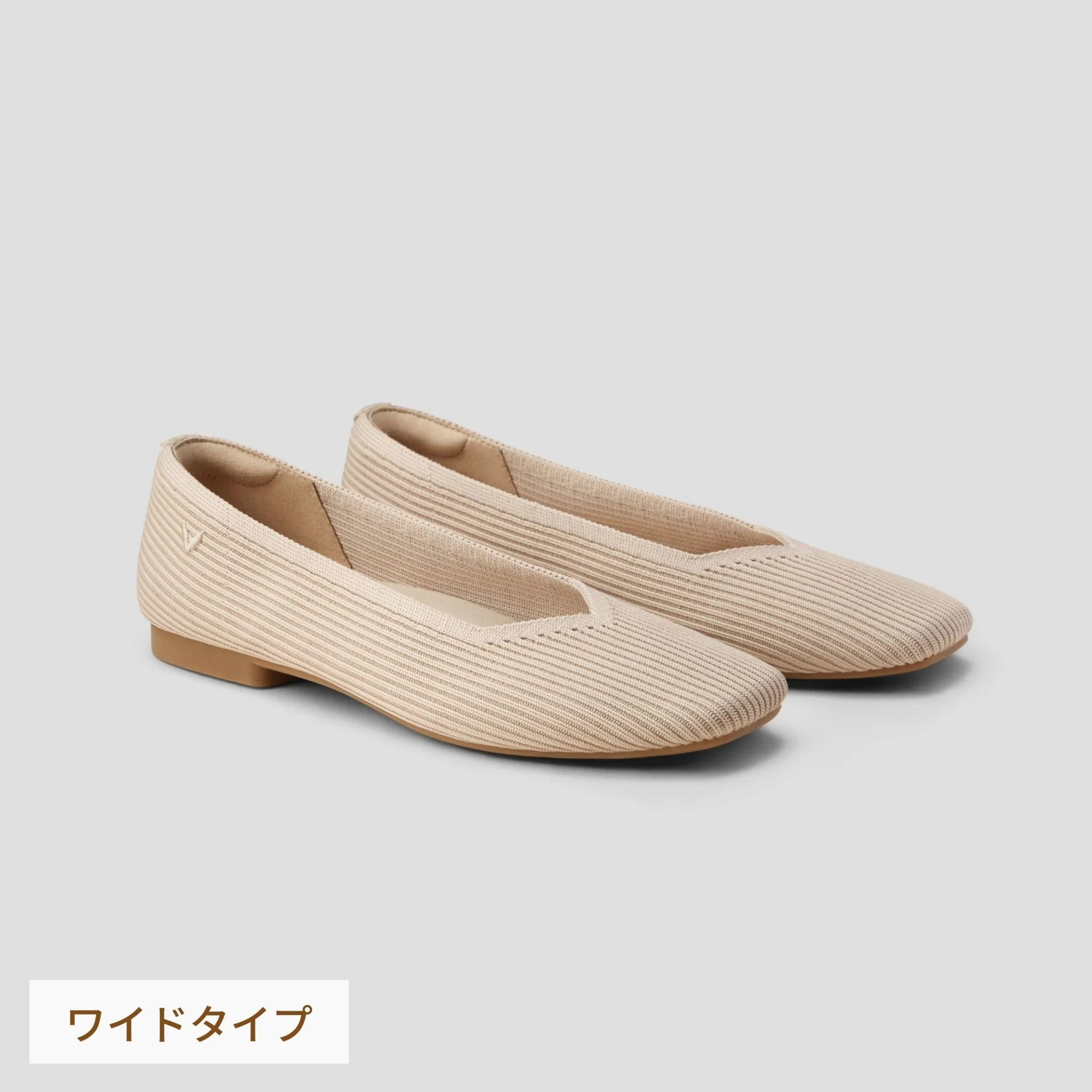 [Margot 2.0] スクエアトゥ エクストラワイド(5Eまで対応) フラットシューズ