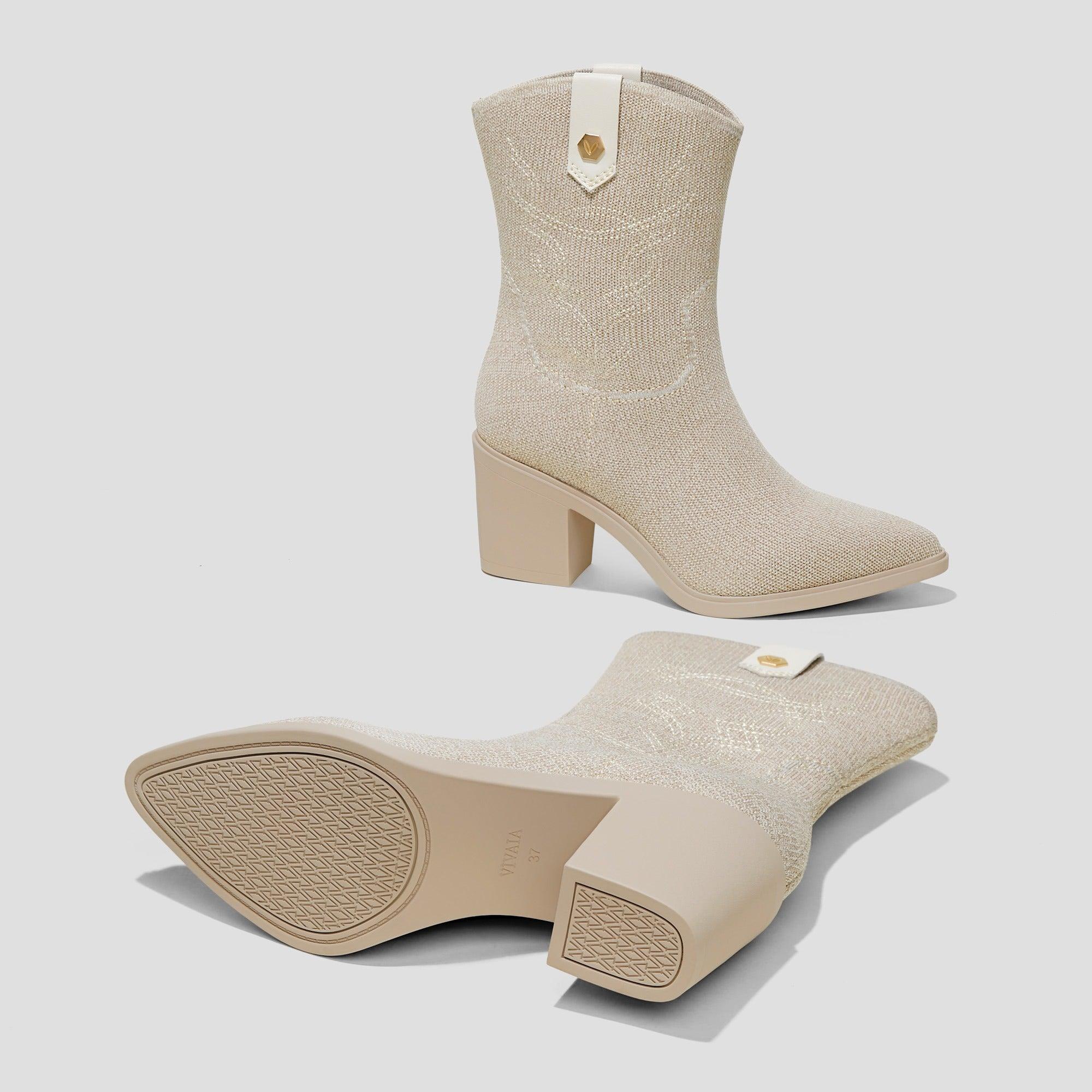 [Wesley] ポインテッドトゥ 撥水加工 ウエスタンアンクルブーツ