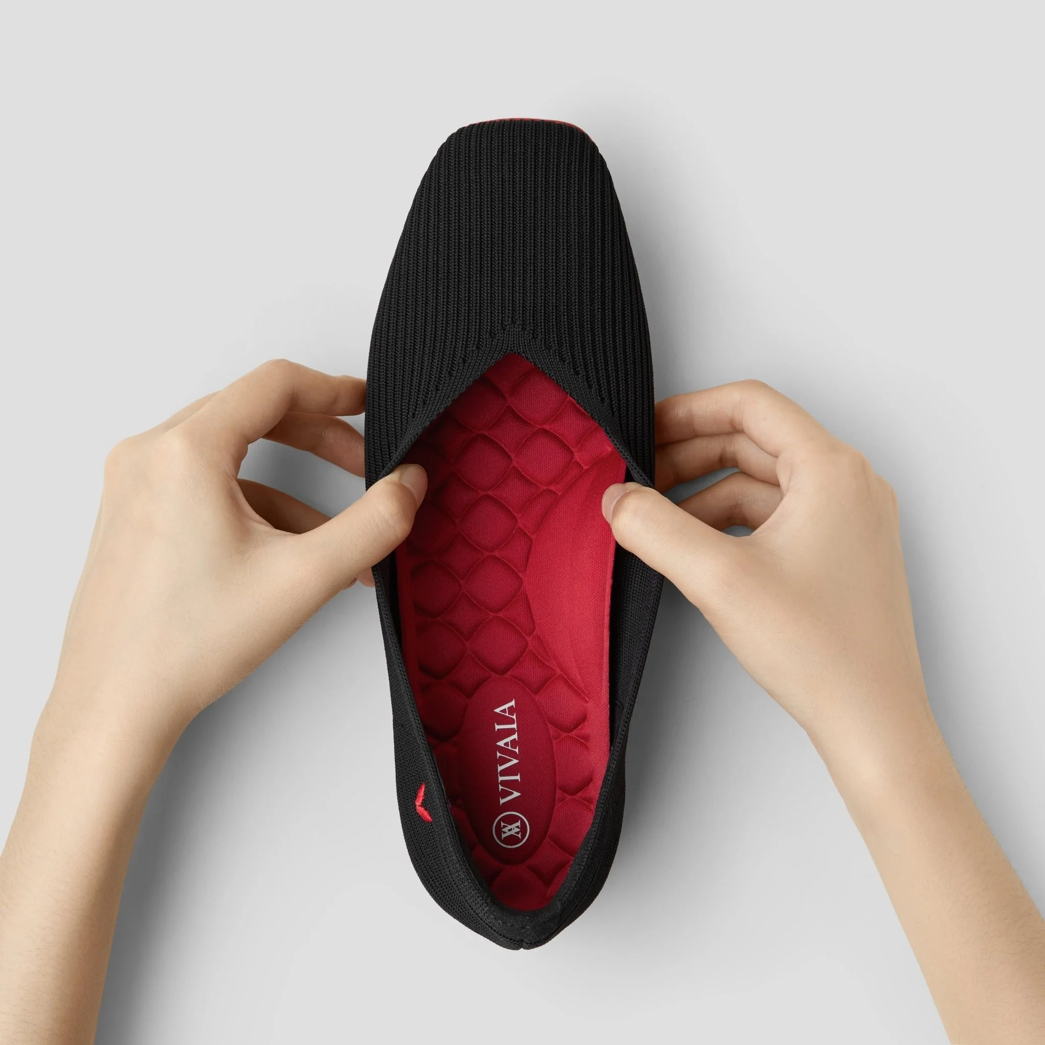 [Margot Walker] スクエアトゥ 超軽量 厚底 フラットシューズ