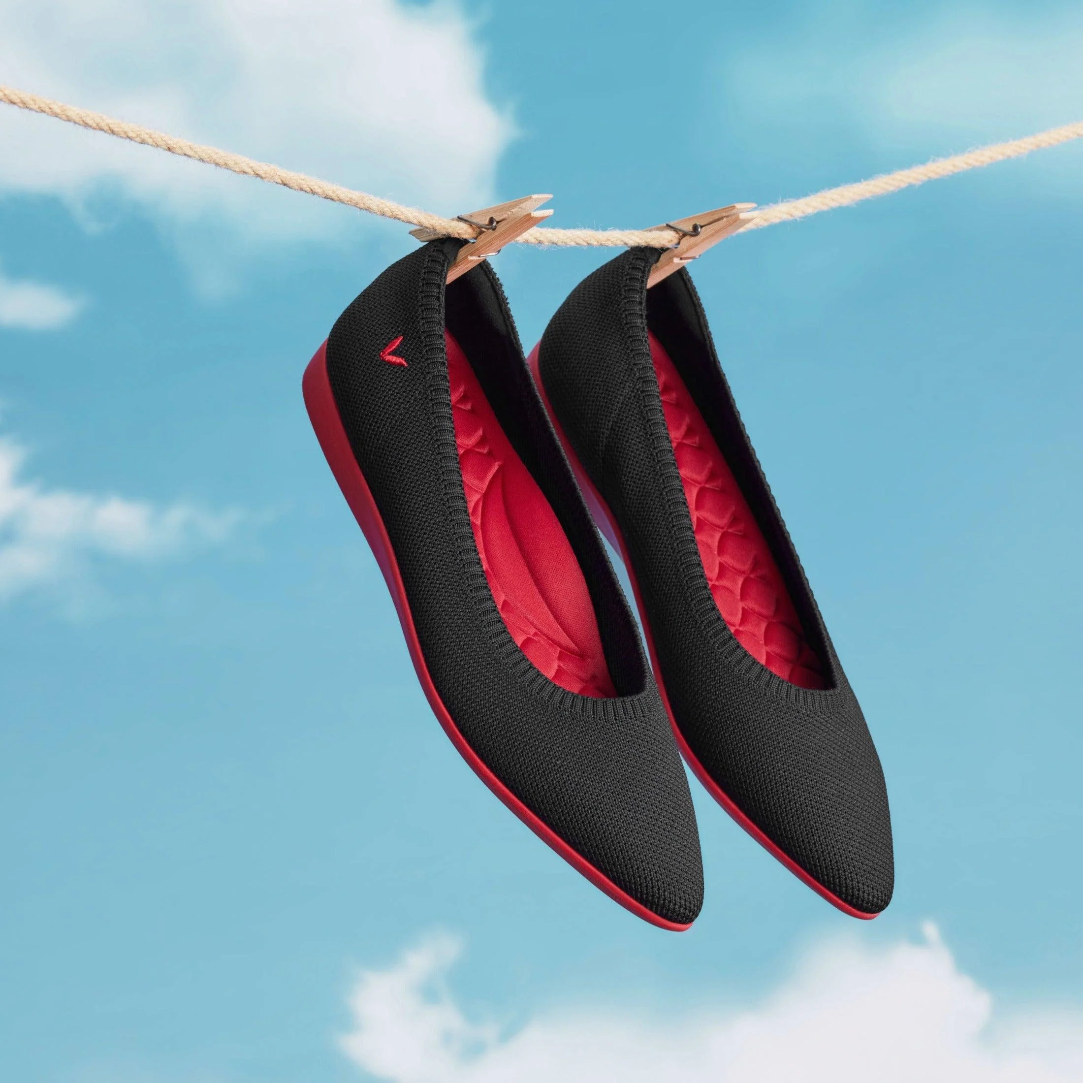 [Aria Walker] ポインテッドトゥ 超軽量 厚底 フラットシューズ