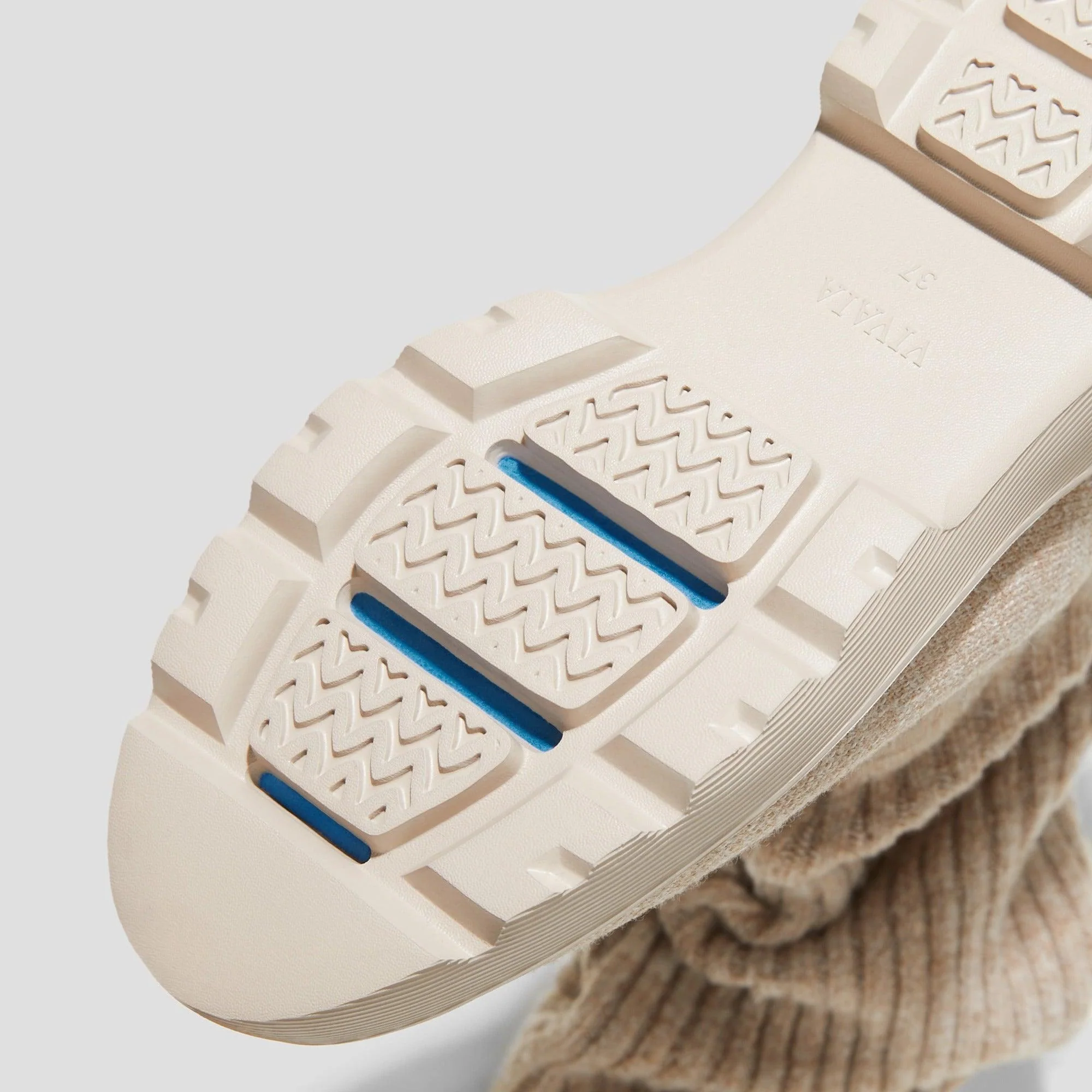 [Eduarda] ラウンドトゥ 撥水加工 ニーハイ プラットフォーム チャンキー ウェッジブーツ