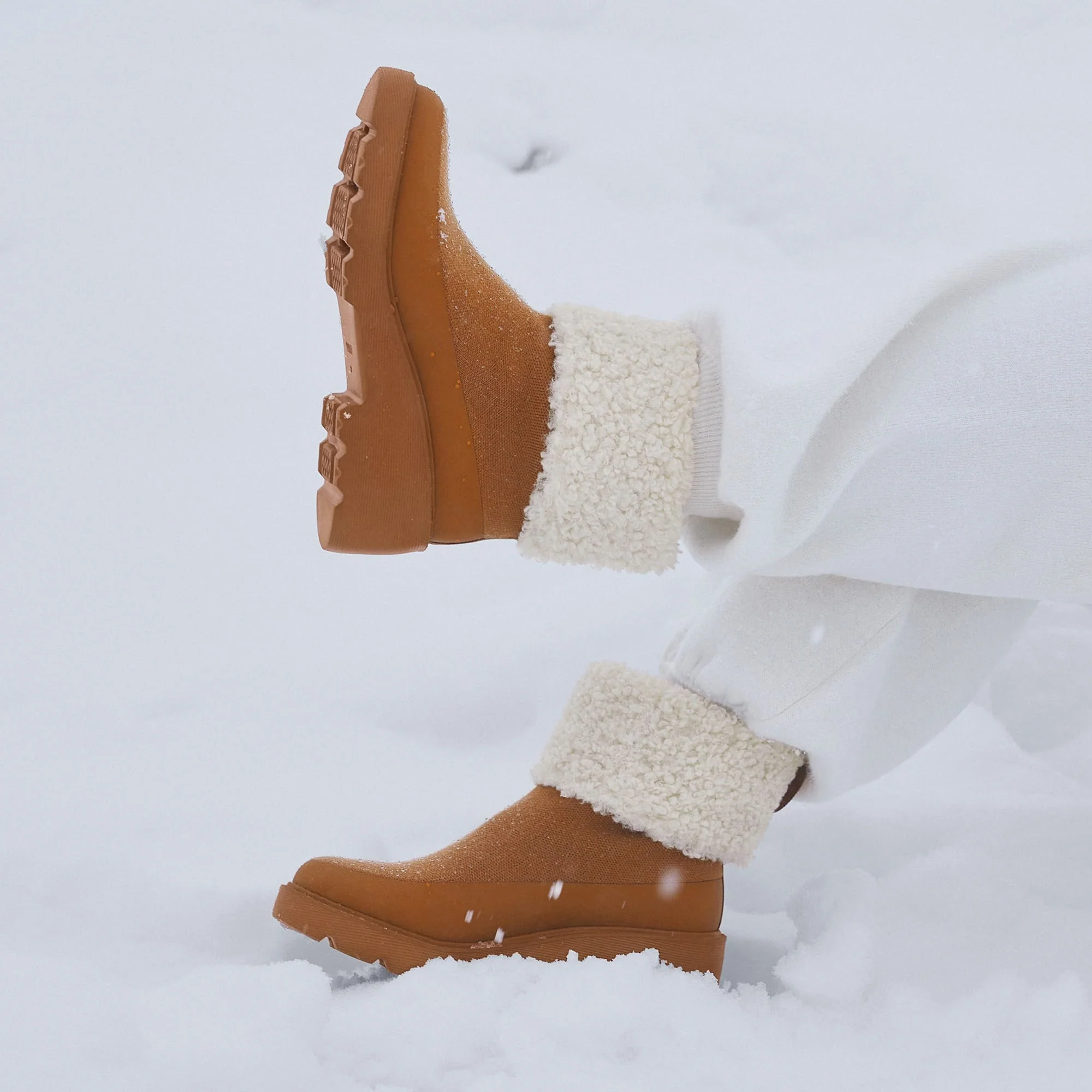 [Elaine] フォー・ファー プラットフォーム チャンキー ウェッジブーツ