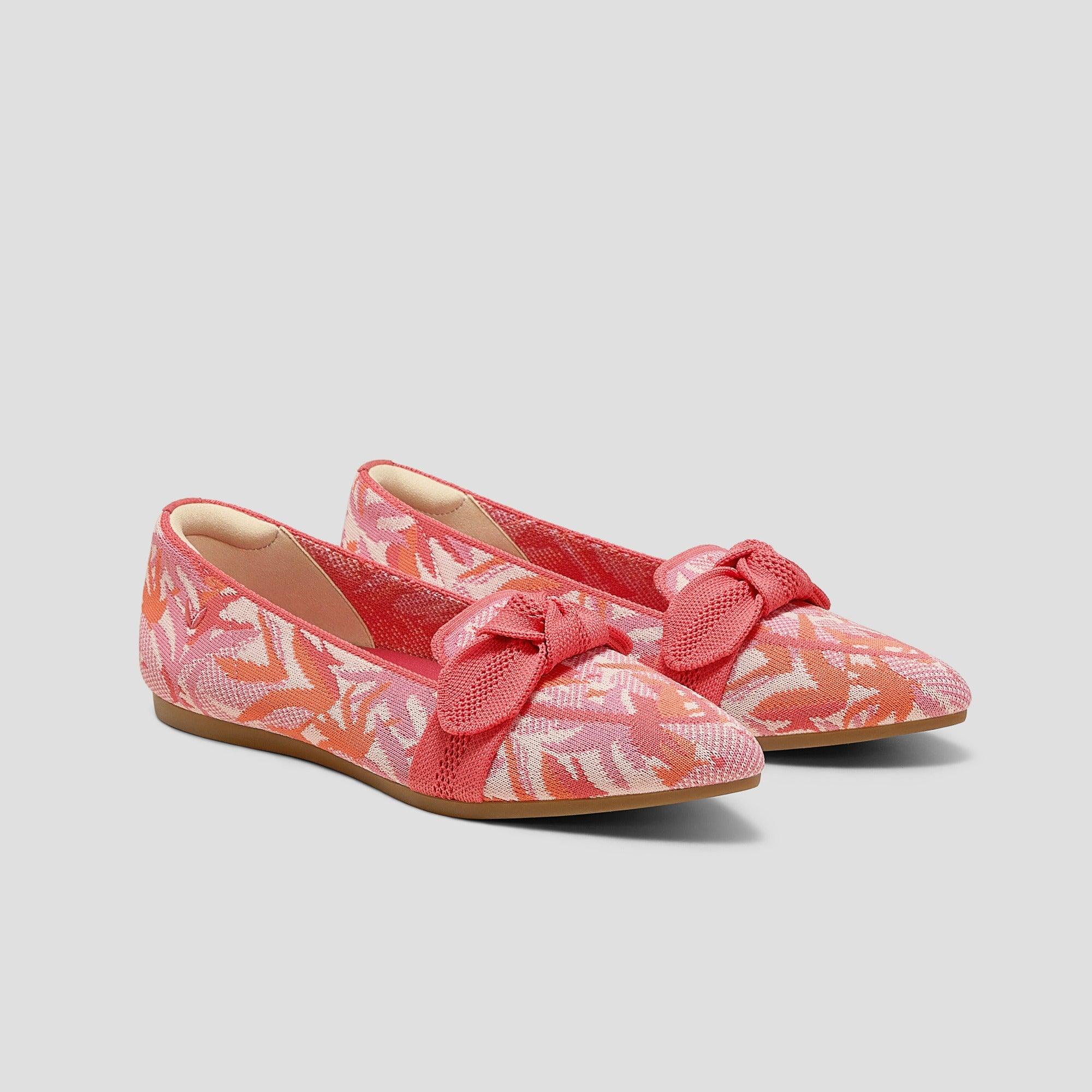 [Michelle] ポインテッドトゥ リボン付き ローファー