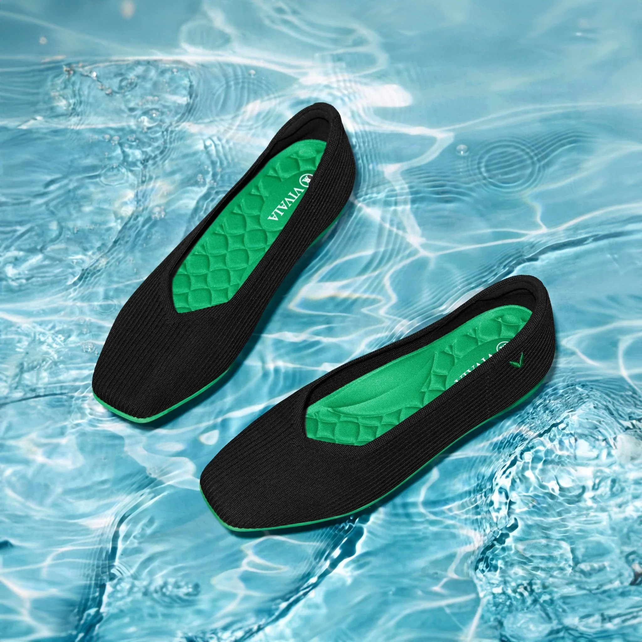 [Margot Walker] スクエアトゥ 超軽量 厚底 フラットシューズ