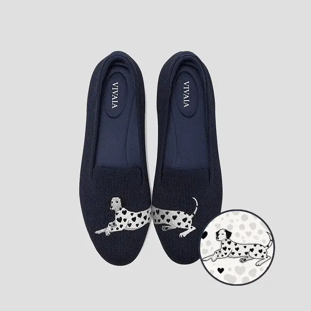 [Audrey] ラウンドトゥ アニマル刺繍 ローファー