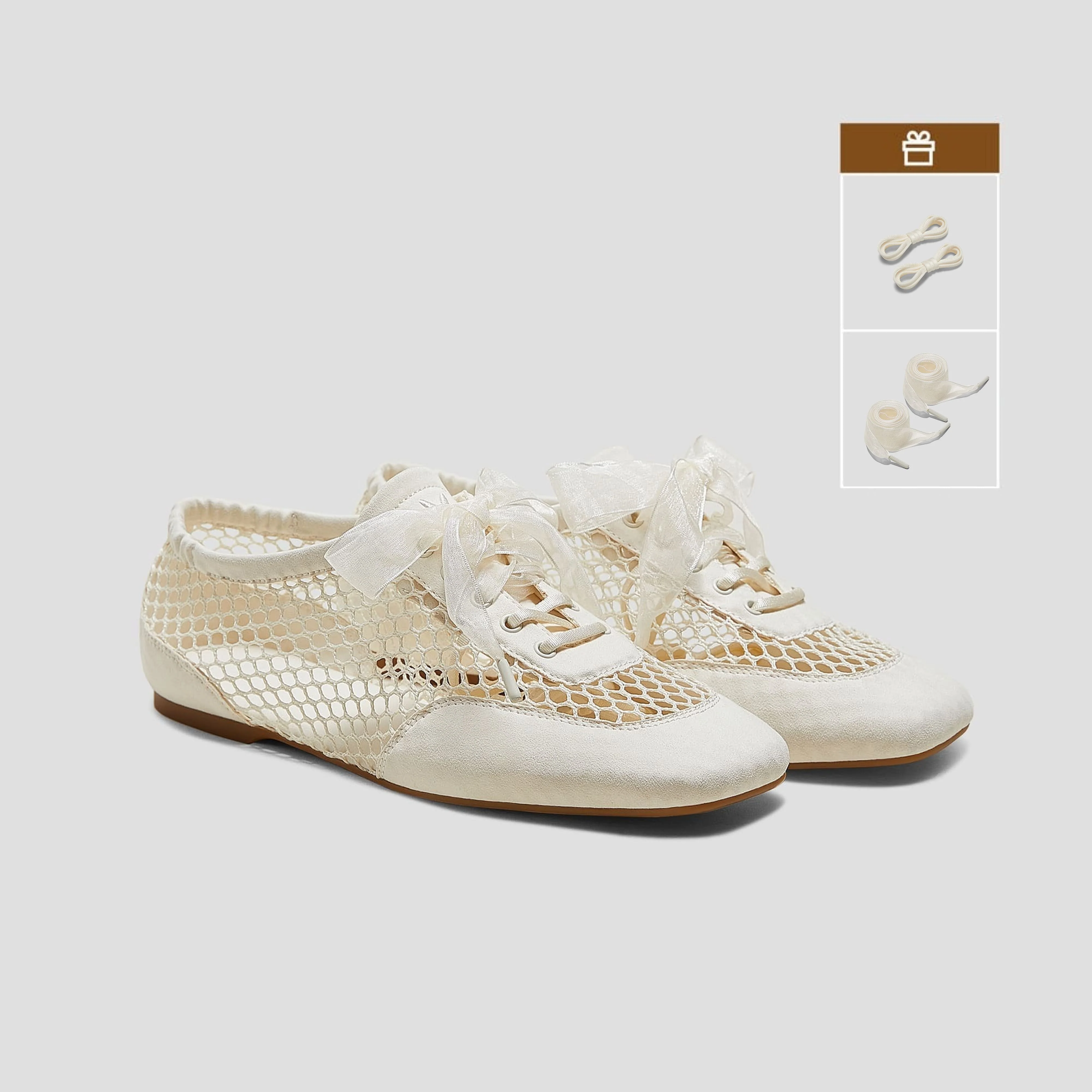 [Cristina] レースアップ サテン スニーカーリーナ