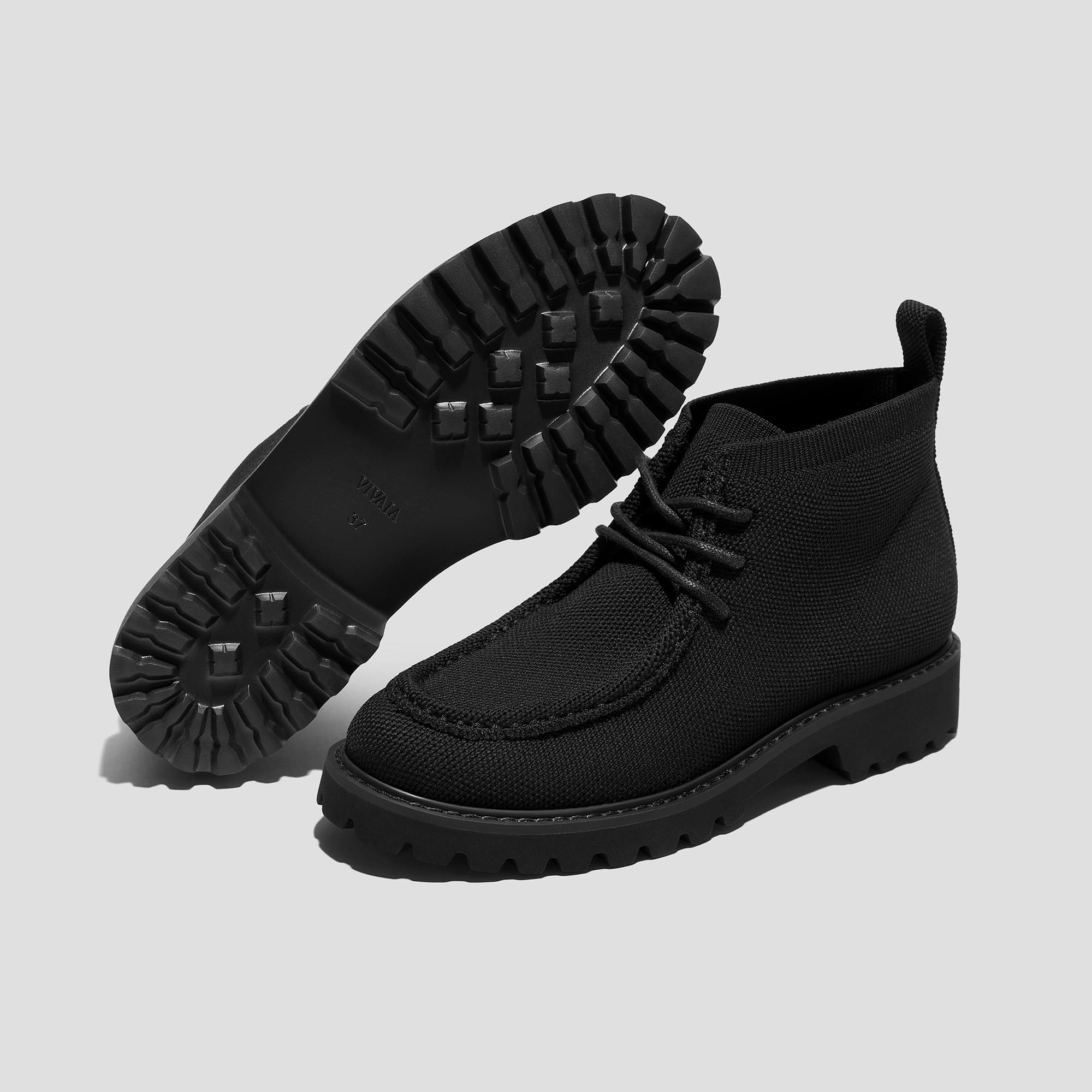 [Francis] ラウンドトゥ ラグソール アンクルブーツ