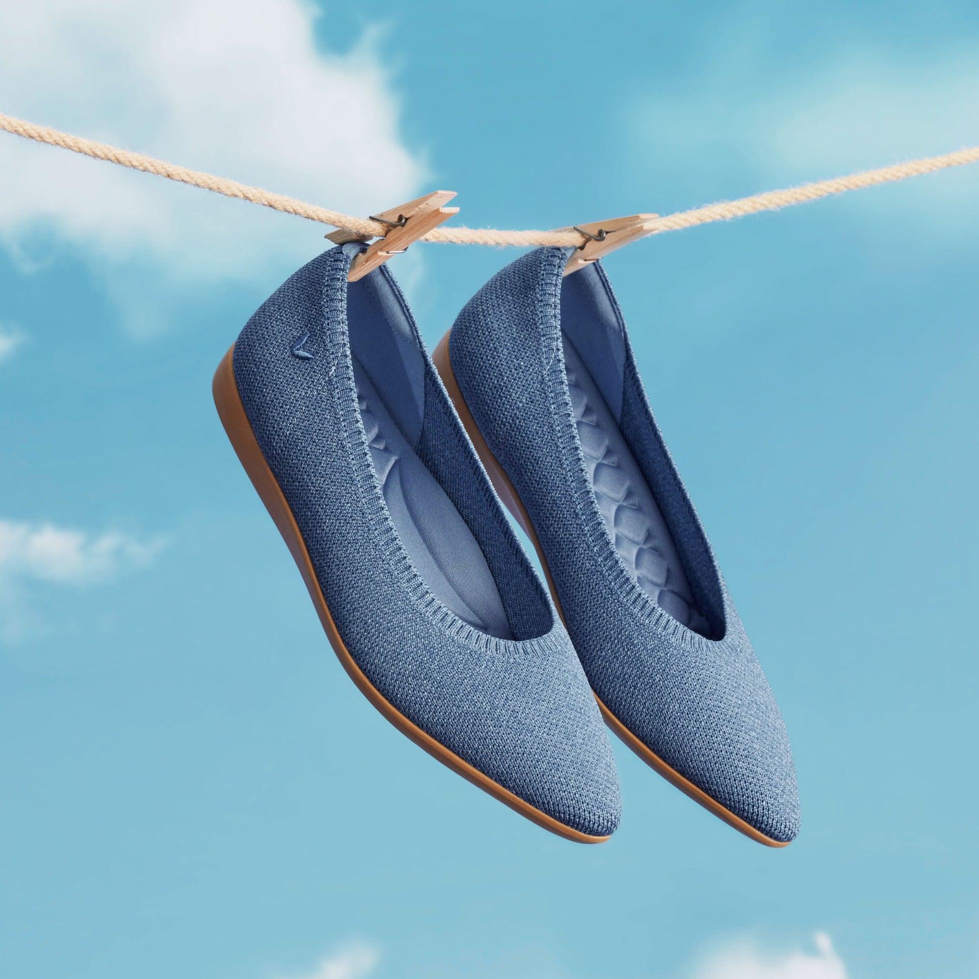 [Aria Walker] ポインテッドトゥ 超軽量 厚底 フラットシューズ