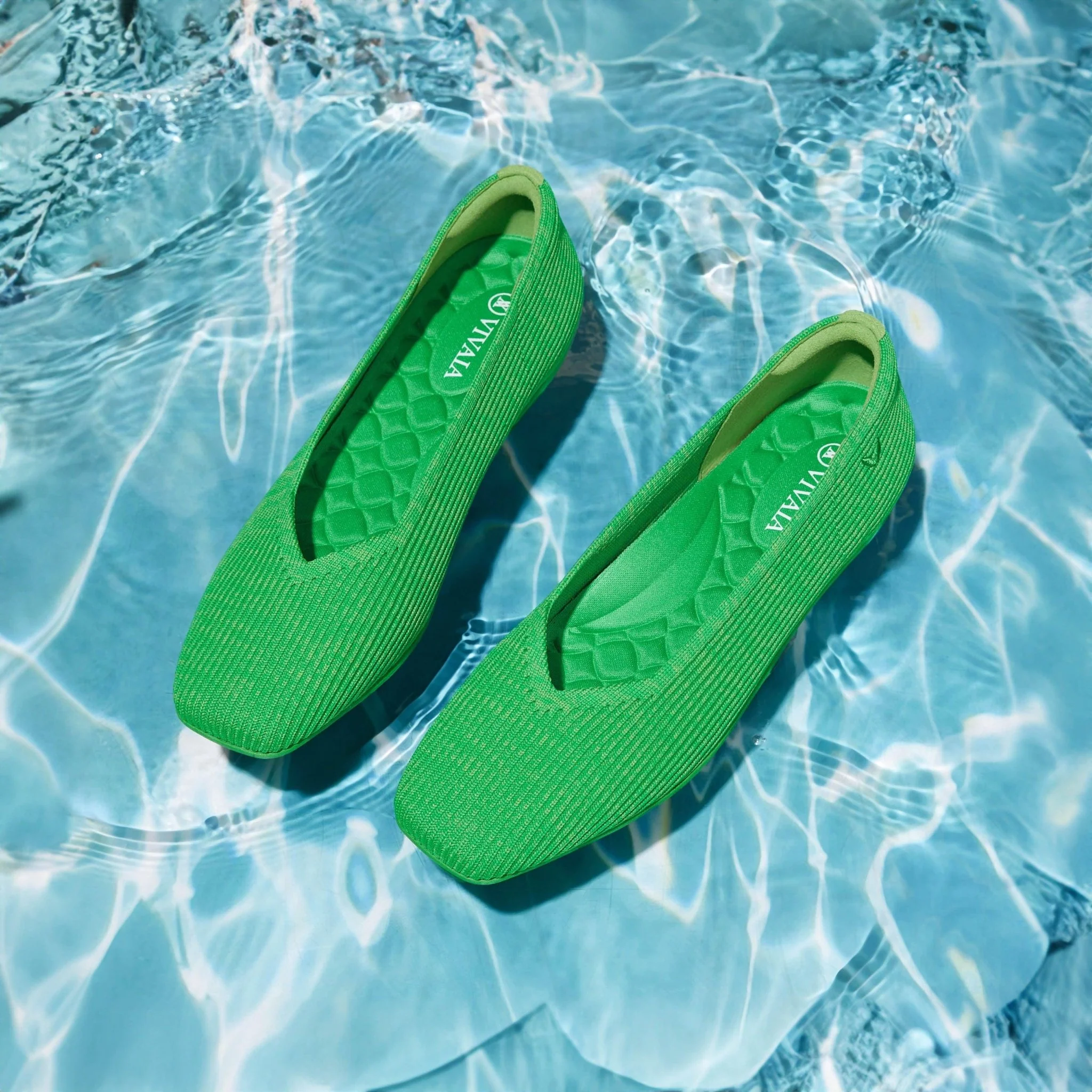 [Margot Walker] スクエアトゥ 超軽量 厚底 フラットシューズ