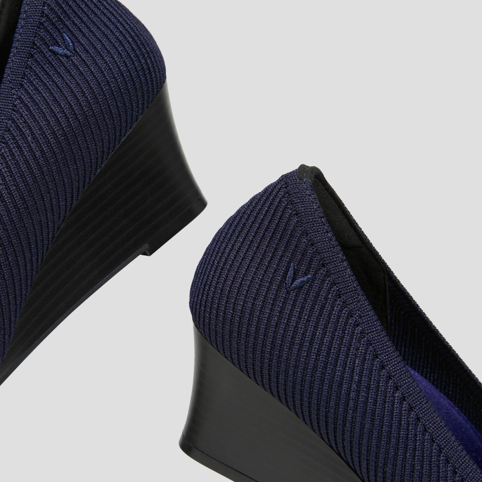 [Margot Wedge Pro] スクエアトゥ ウェッジヒール パンプス