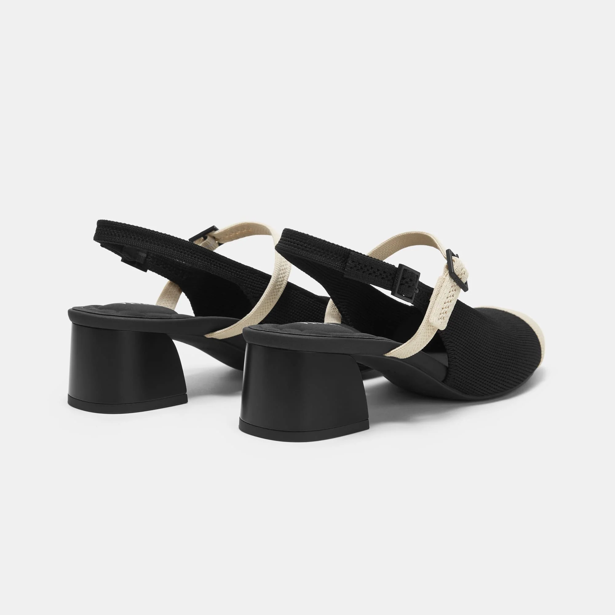 [Juliana] アーモンドトゥ スリングバック ブロックヒール サンダル