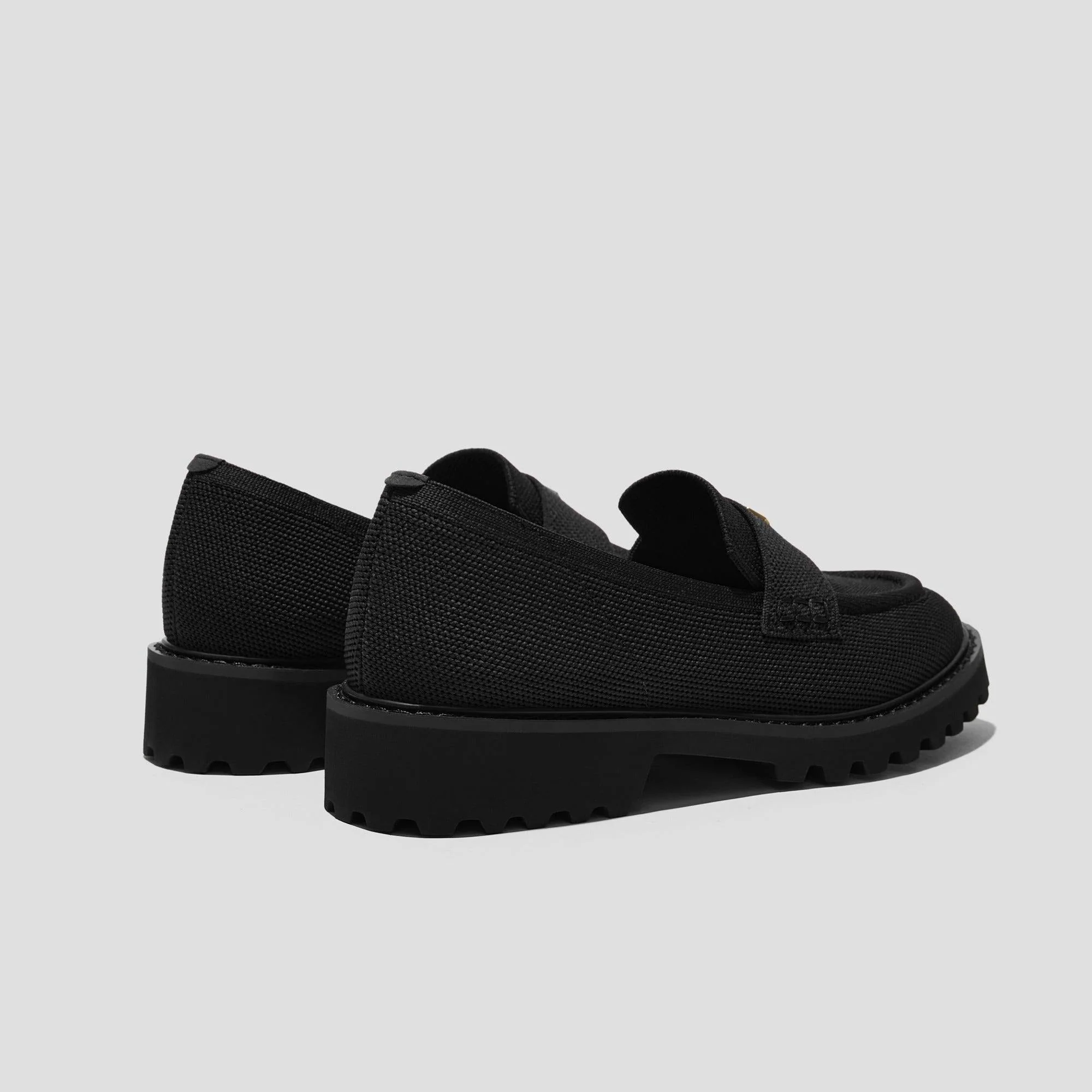 [Francesca] アーモンドトゥ プラットフォーム トラックソールローファー