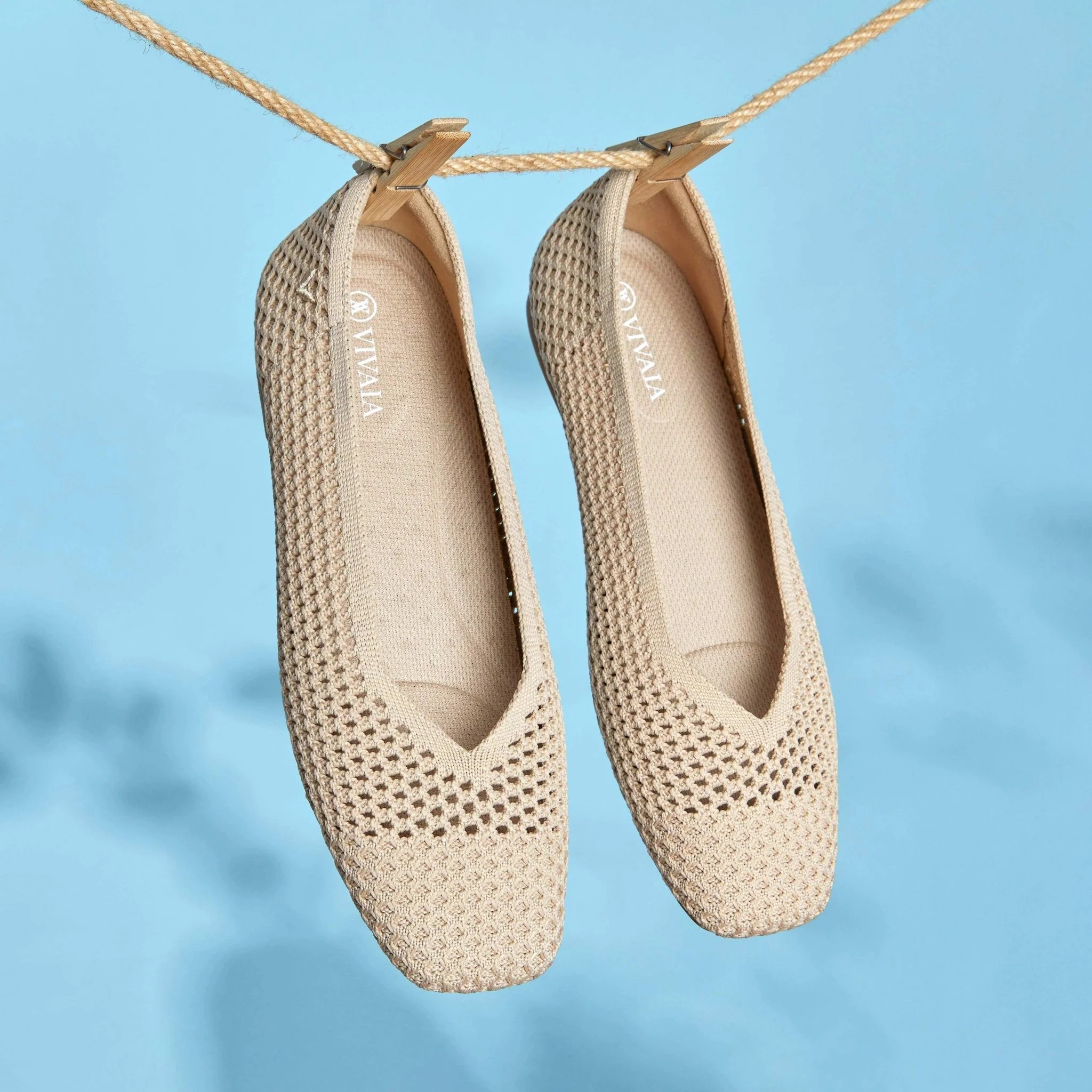 [Margot Mesh] スクエアトゥ メッシュ フラットシューズ