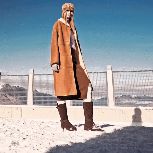 [Faith] ラウンドトゥ 撥水加工 ミッドカーフバイカーブーツ