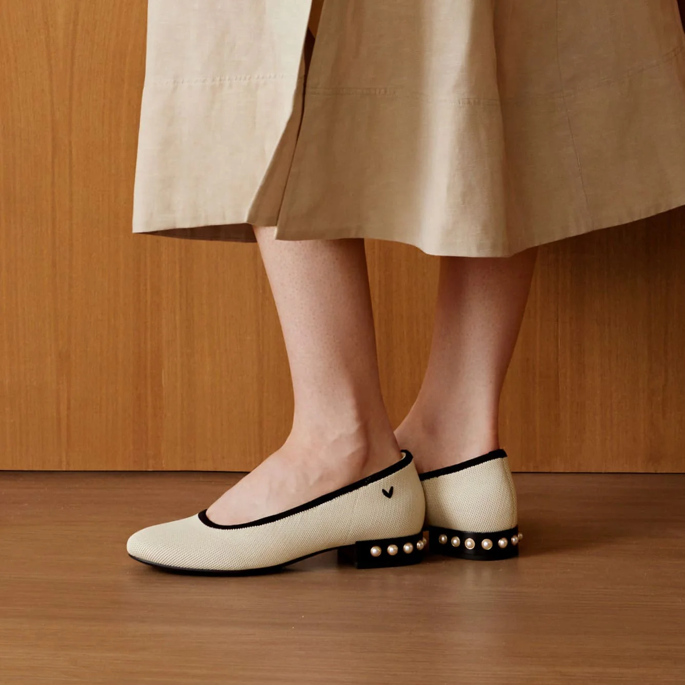 [Barbara] ラウンドトゥ ブロックヒール パンプス