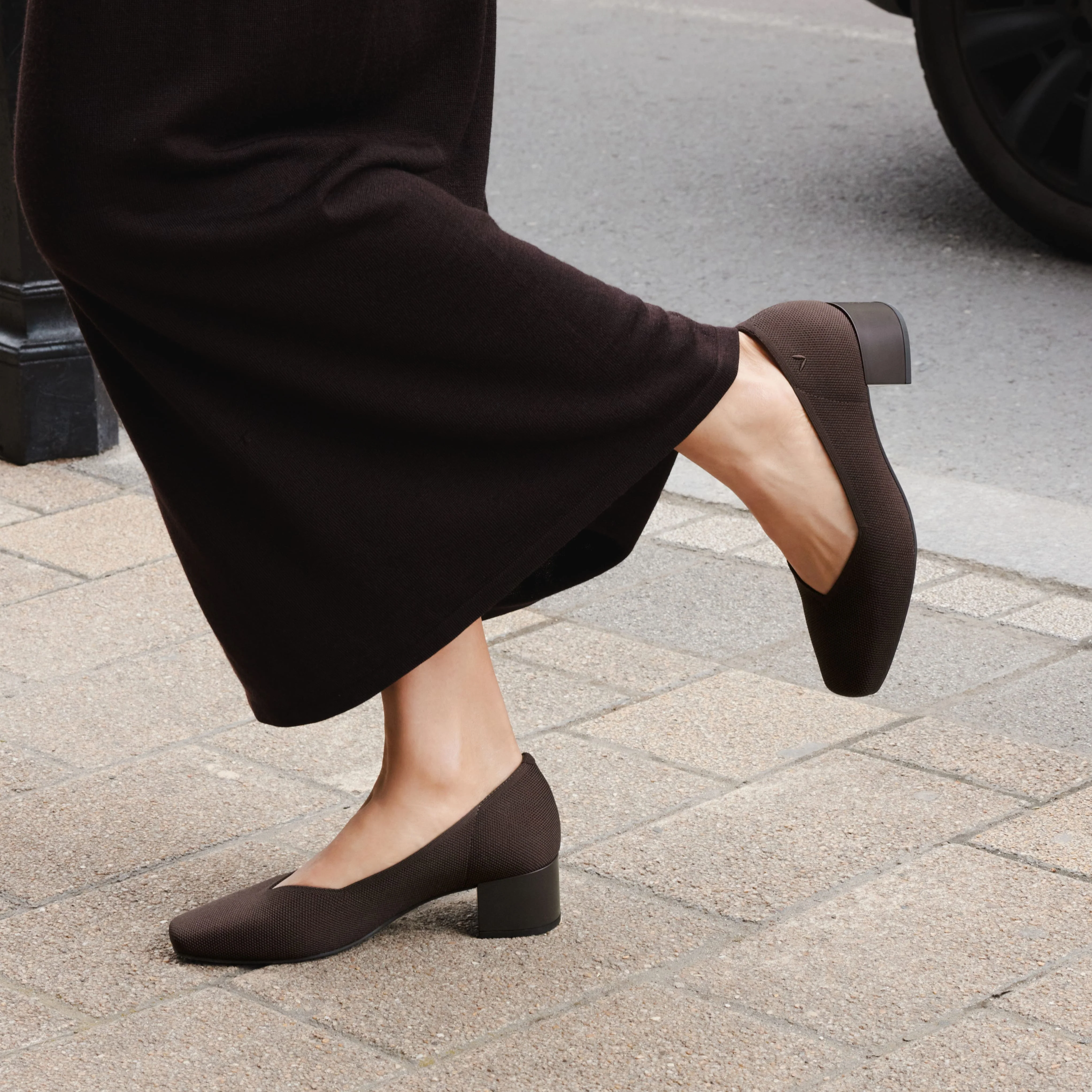 [Megan] スクエアトゥ ストレスフリー ブロックヒール