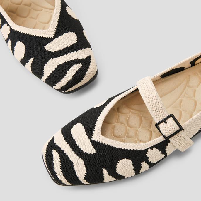 [Margot Walker Mary-Jane] スクエアトゥ 超軽量 厚底 メリージェーン フラットシューズ