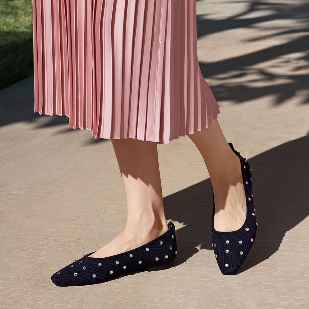 [Kathleen] ミニスクエアトゥ フラット