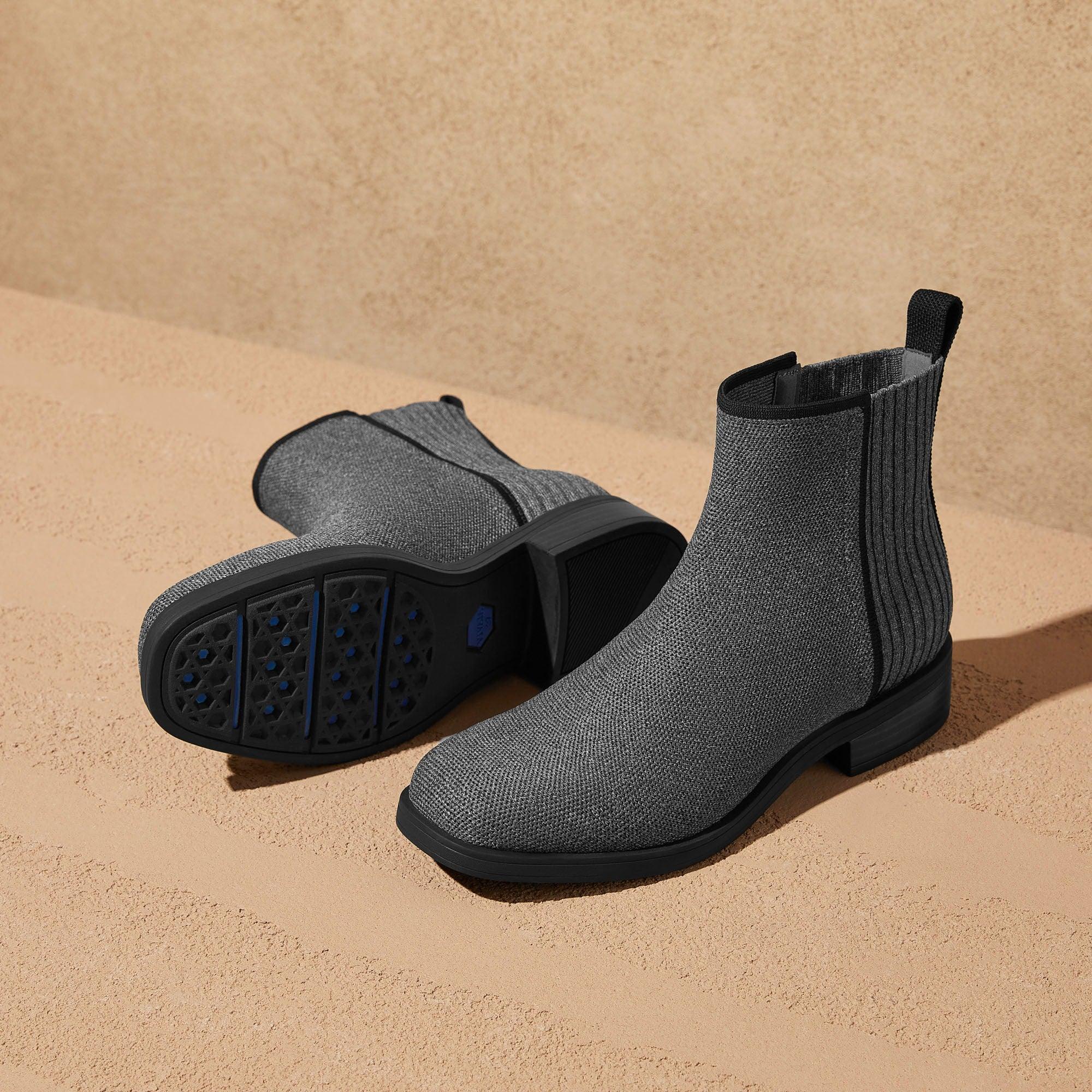 [Celina] スクエアトゥ 撥水加工 アンクル チェルシーブーツ