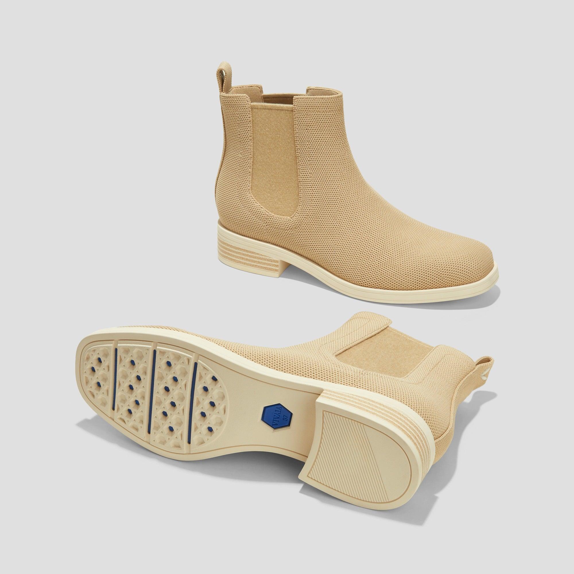 [Clara] スクエアトゥ 撥水加工 アンクルチェルシーブーツ