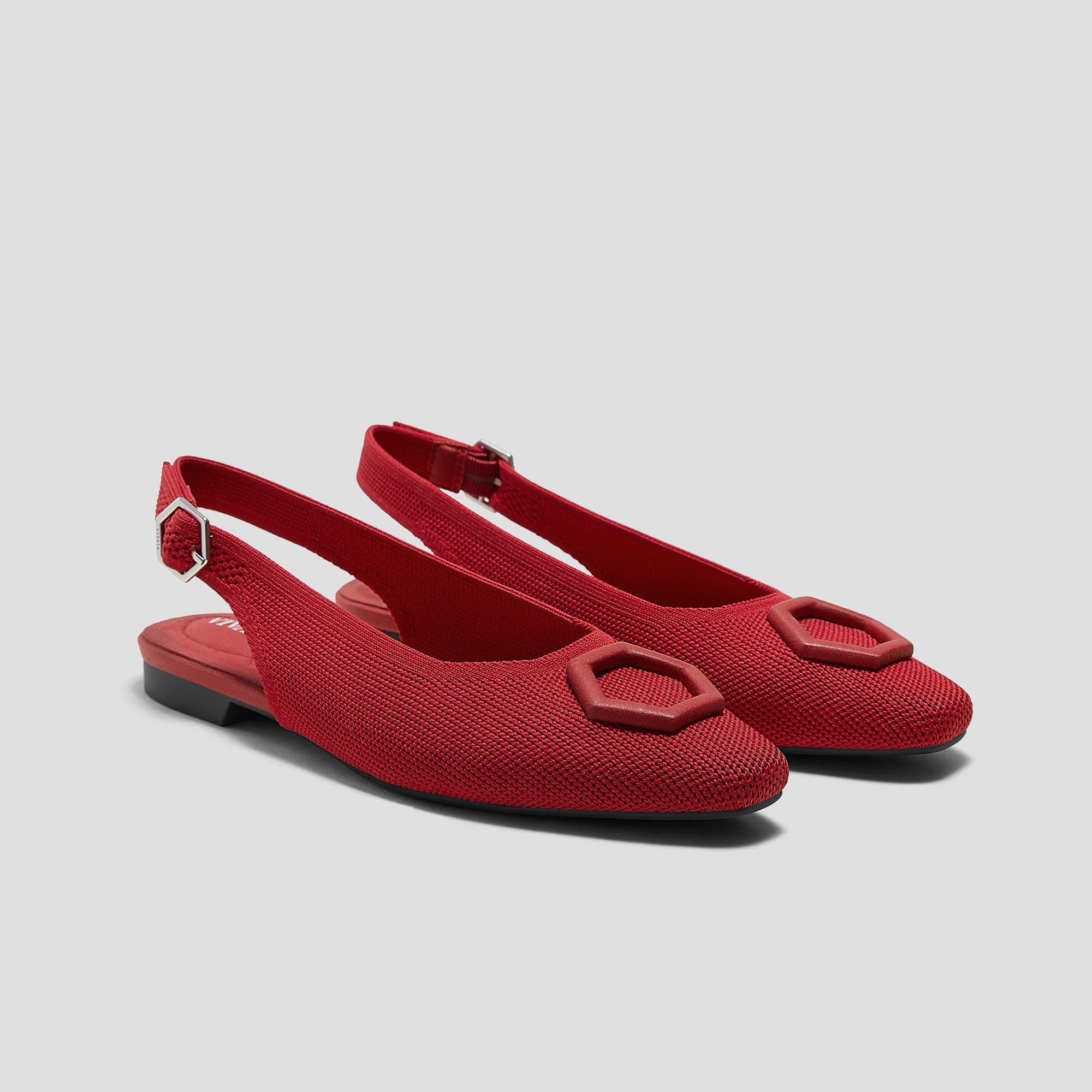 [Kalina] スクエアトゥ スリングバック サンダル