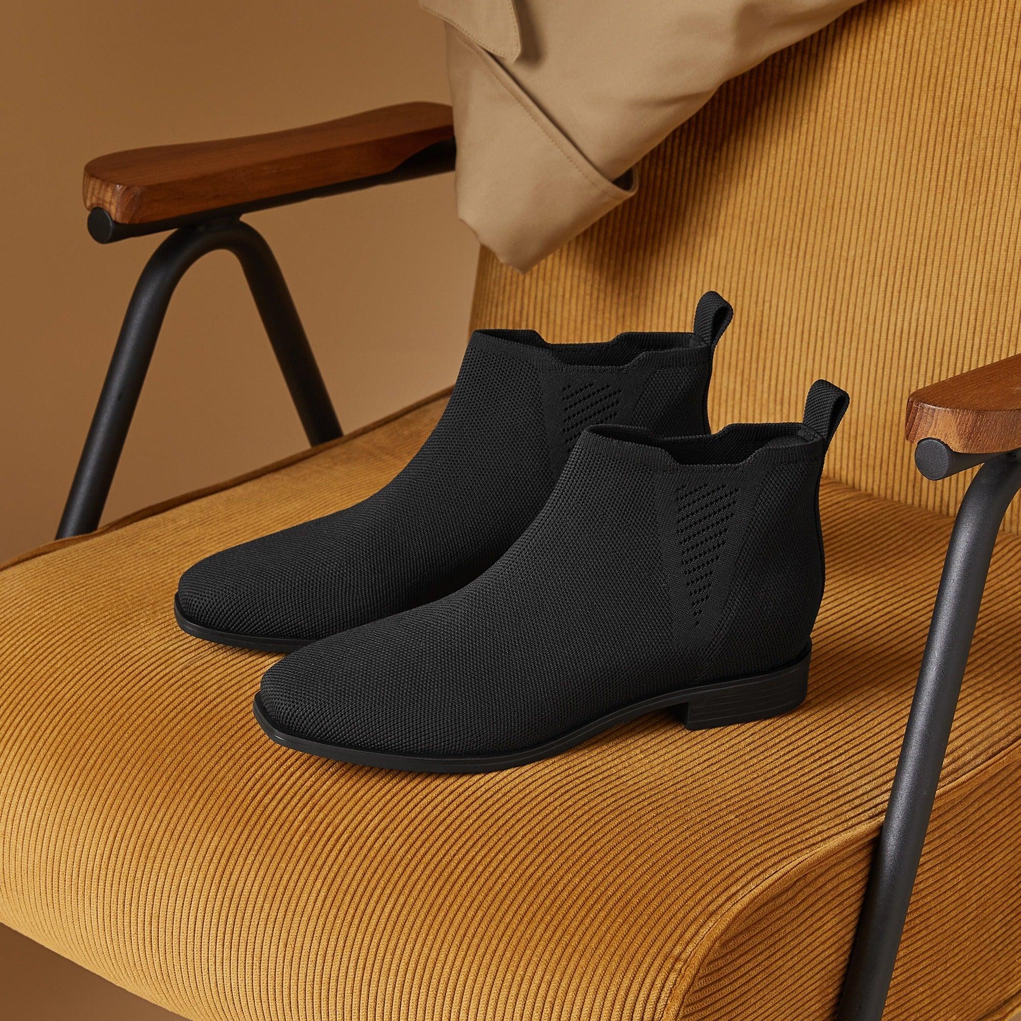 [Ryan Slip-on] スクエアトゥ 撥水加工 スリッポン チェルシーブーツ