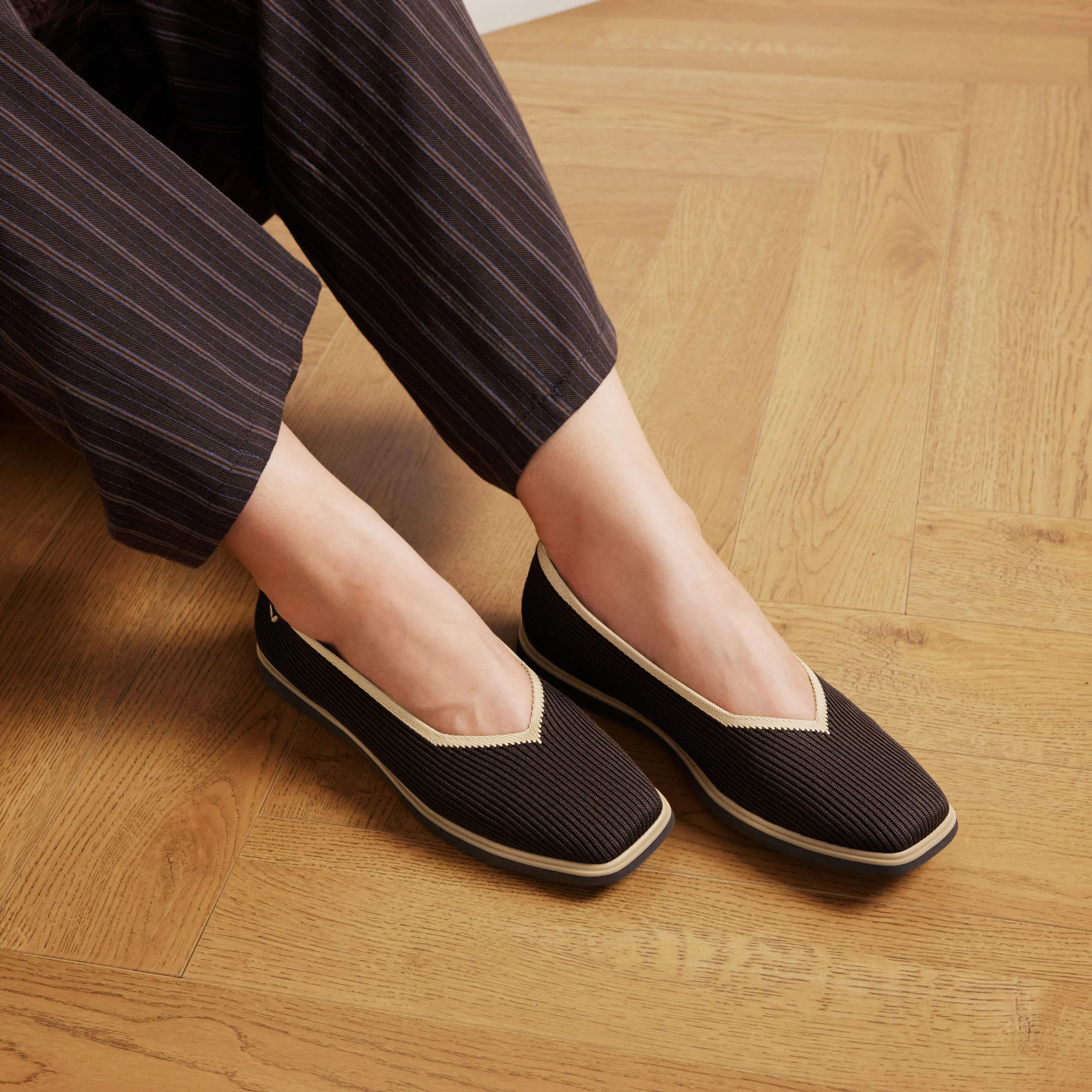 [All-Day Standing Mabel]スクエアトゥ フラット