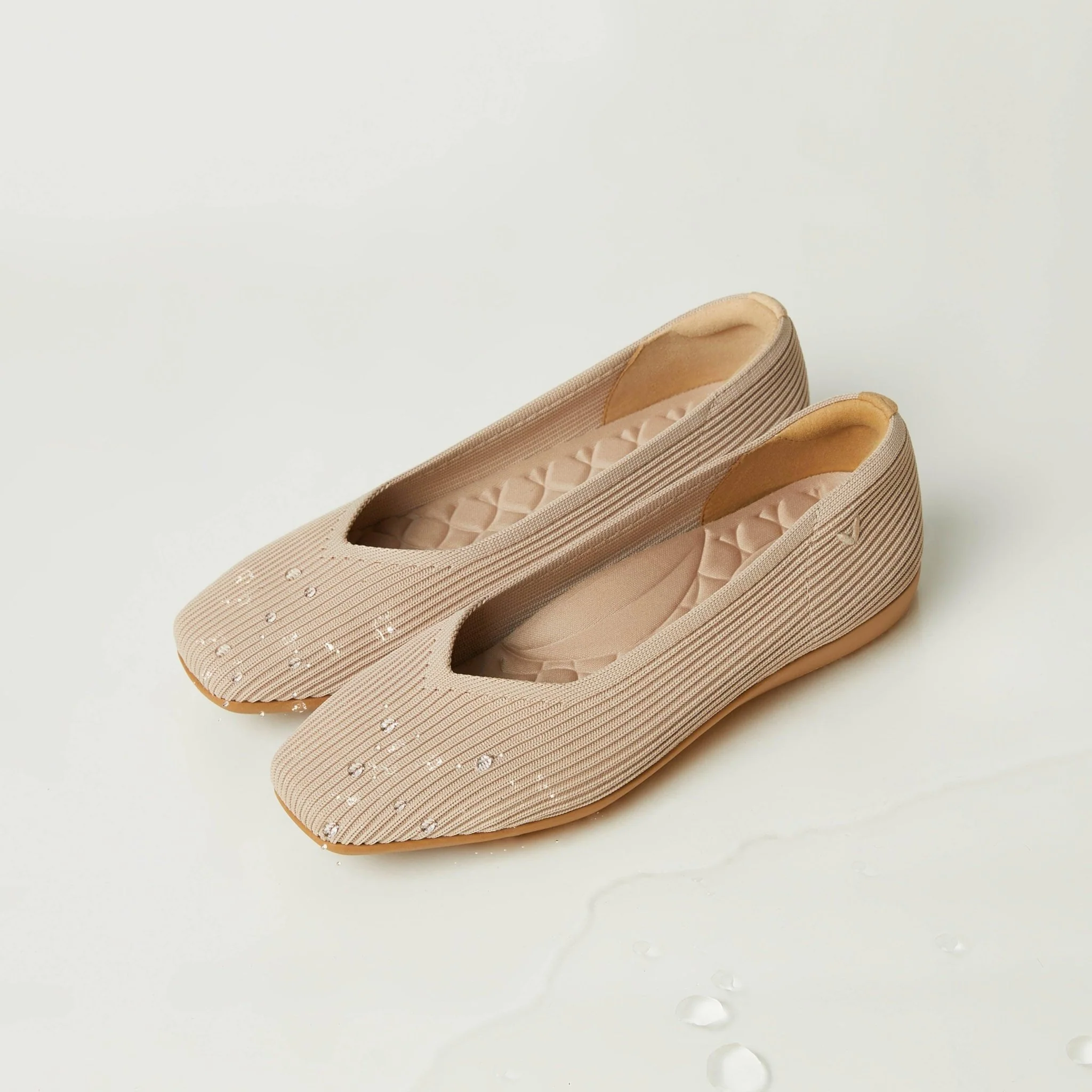 [Margot Walker 超撥水] スクエアトゥ エクストラワイド(5Eまで対応) 超軽量 厚底 フラットシューズ