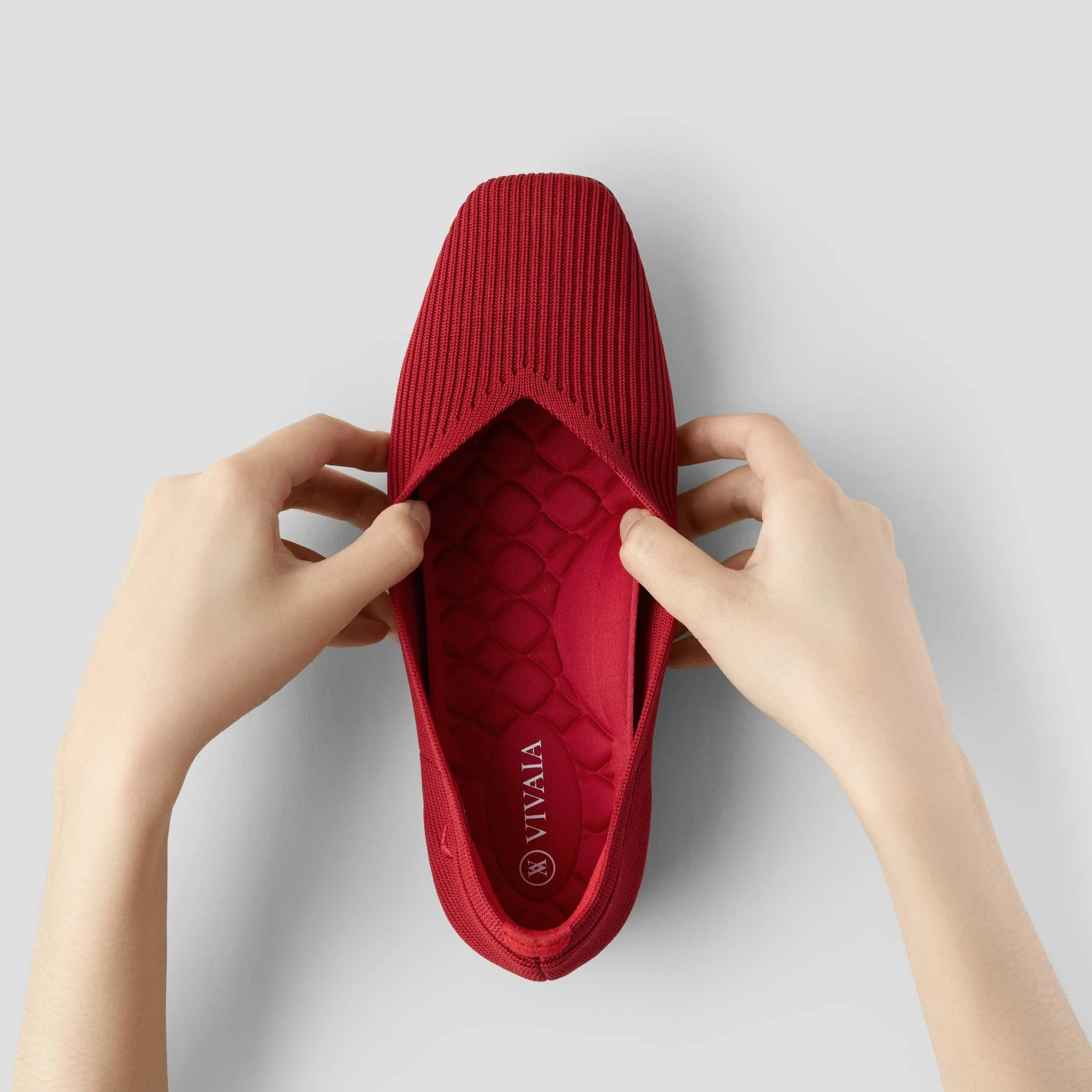 [Margot Walker] スクエアトゥ 超軽量 厚底 フラットシューズ