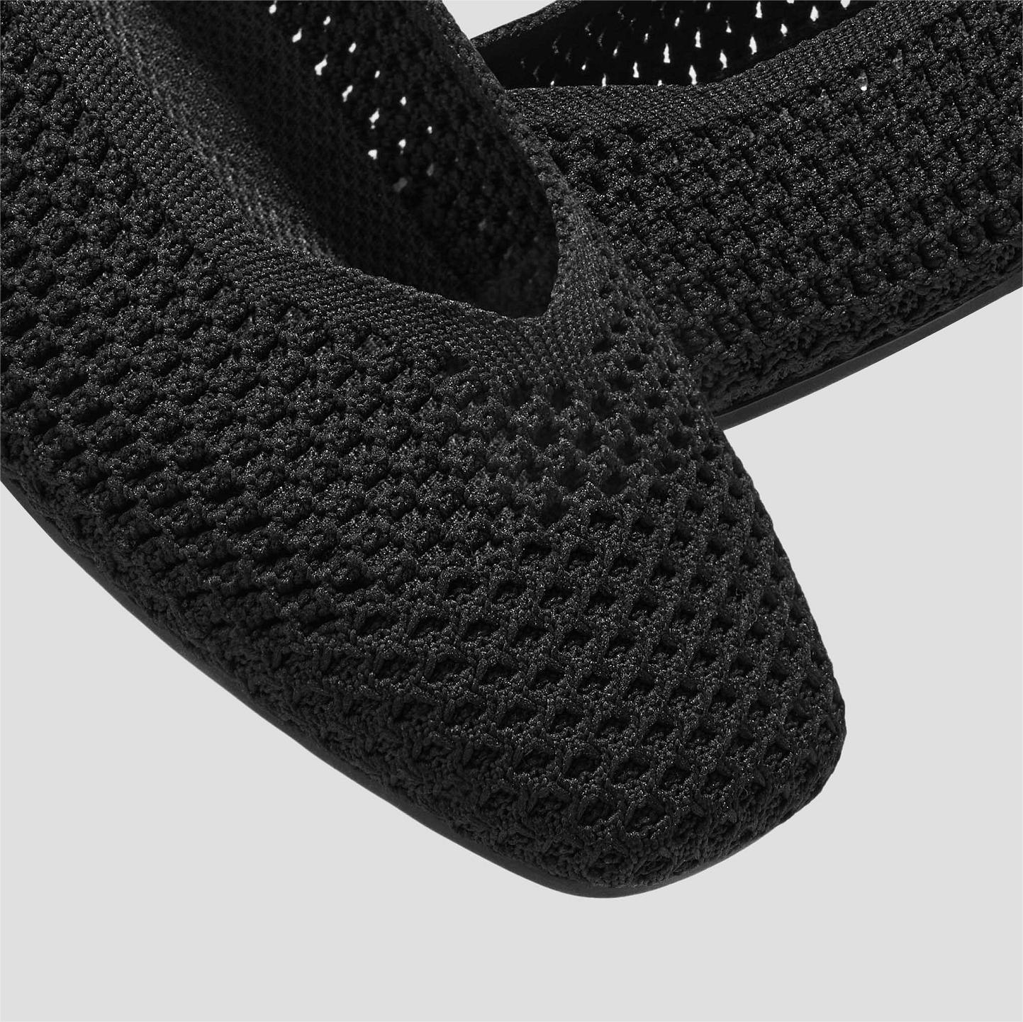 [Margot Mesh] スクエアトゥ メッシュ フラットシューズ