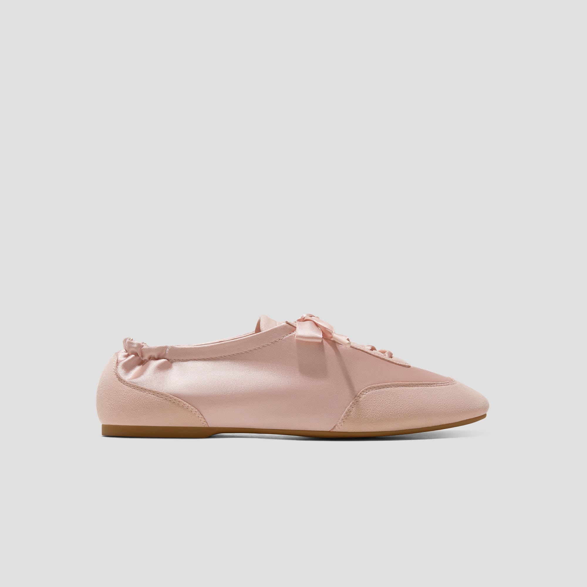 [Cristina] レースアップ サテン スニーカーリーナ