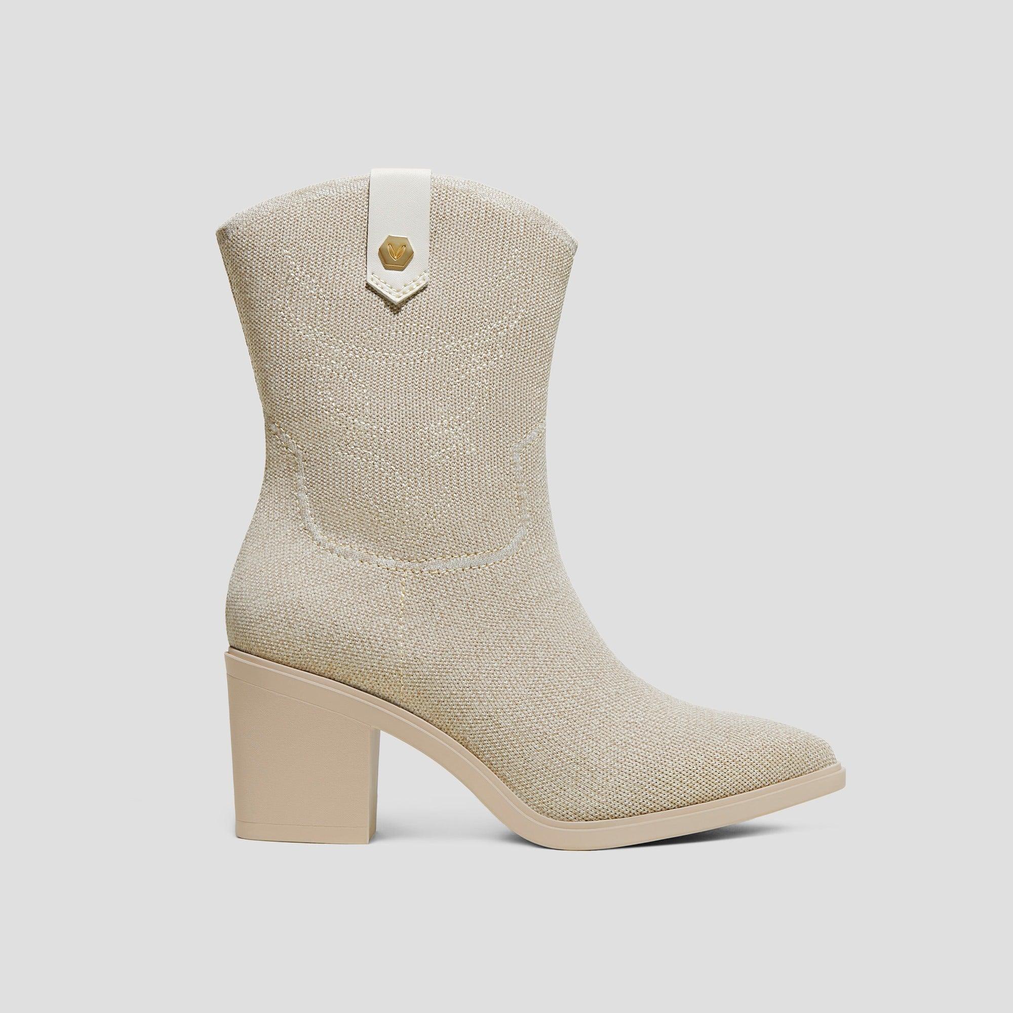 [Wesley] ポインテッドトゥ 撥水加工 ウエスタンアンクルブーツ