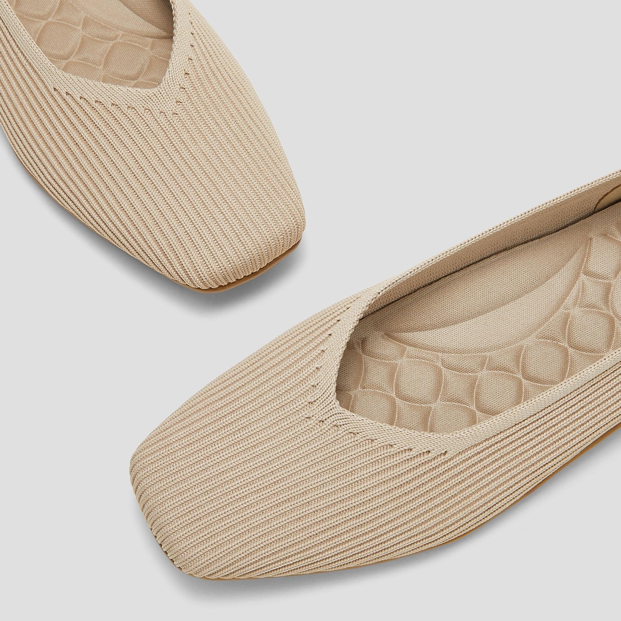 [Margot Walker 超撥水] スクエアトゥ 超軽量 厚底 フラットシューズ