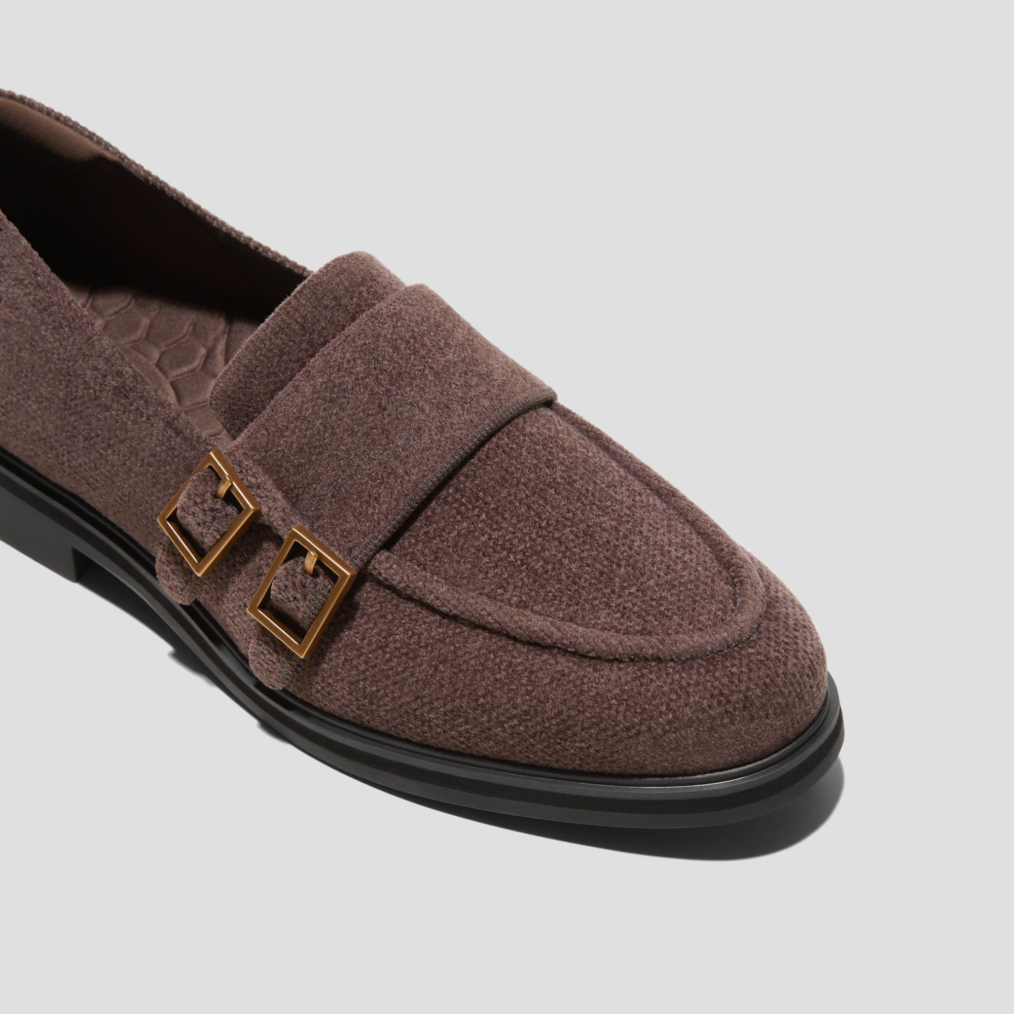 [Luciana] ラウンドトゥ ダブルモンクストラップ ローファー