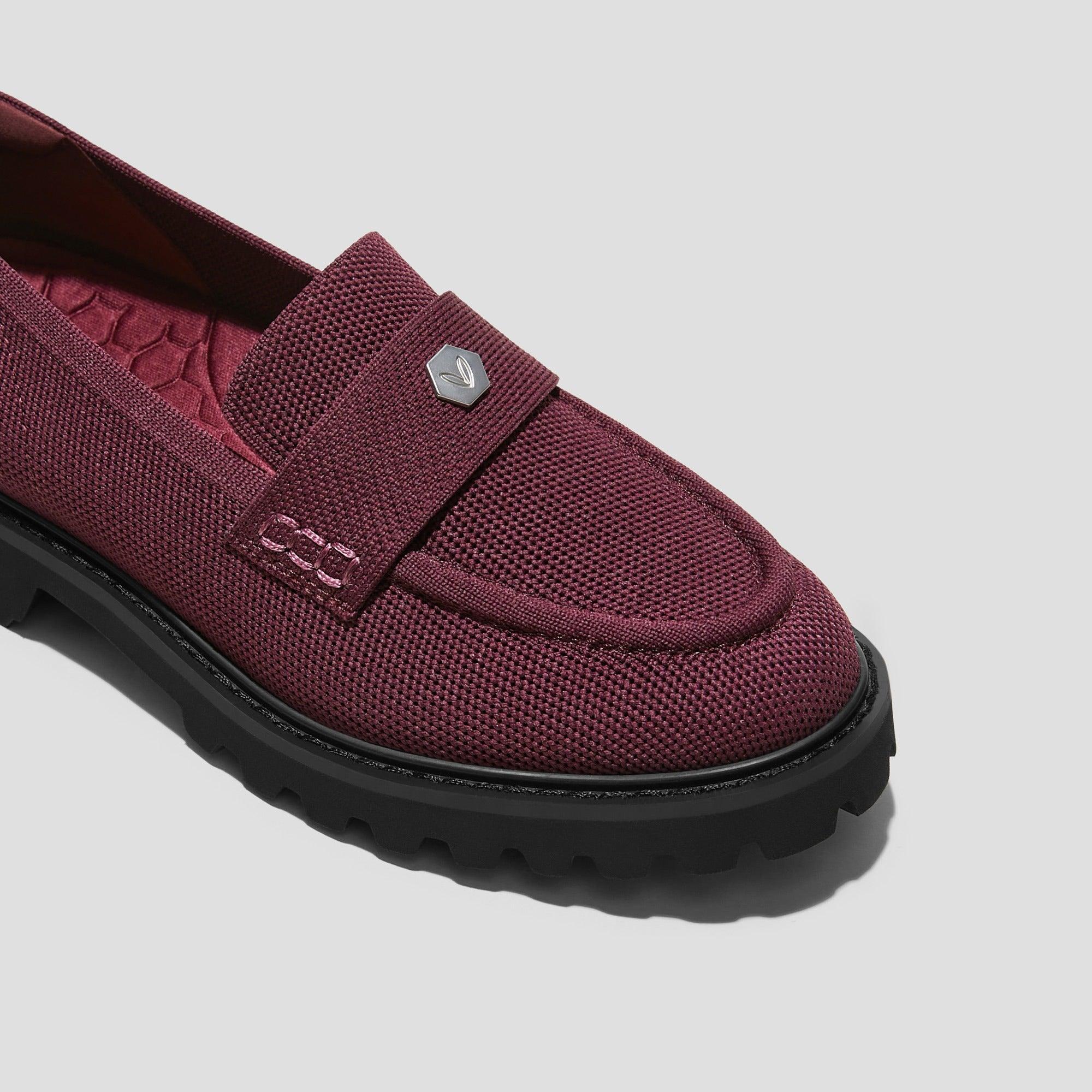 [Francesca] アーモンドトゥ プラットフォーム トラックソールローファー