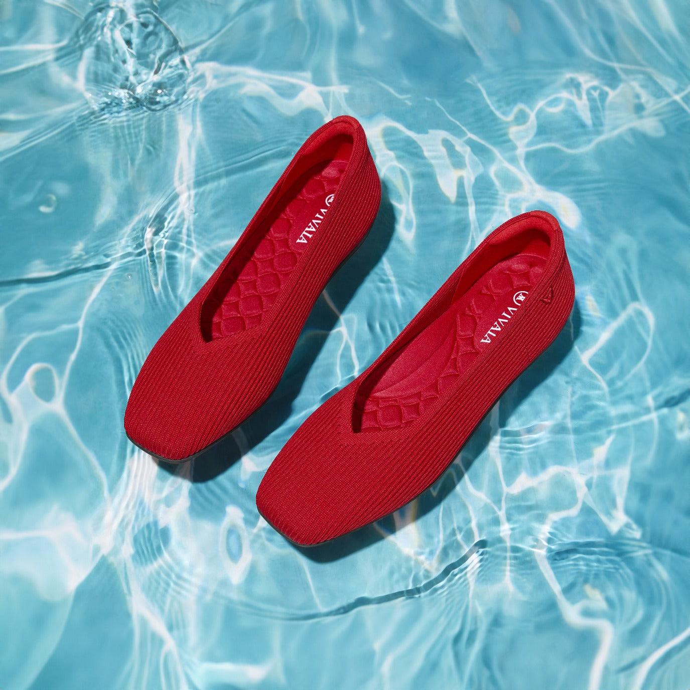 [Margot Walker] スクエアトゥ 超軽量 厚底 フラットシューズ