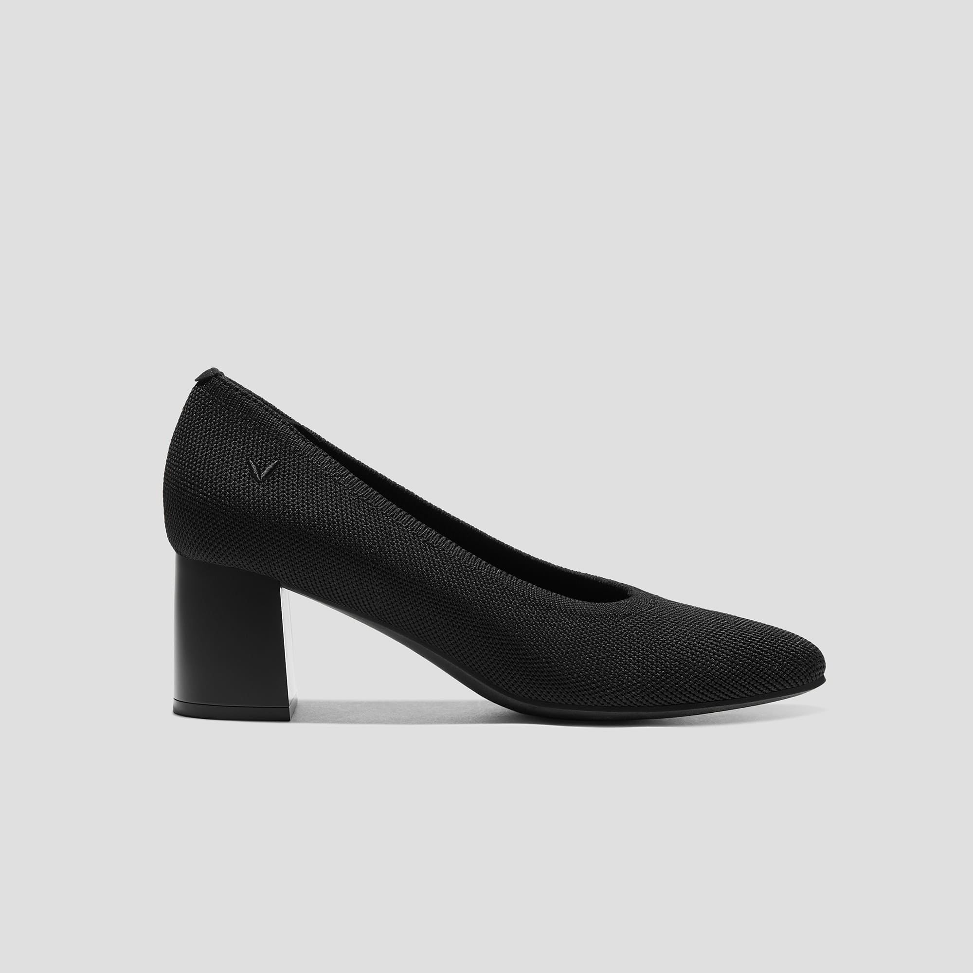 [Elize] スクエアトゥ ストレスフリー ブロックヒール