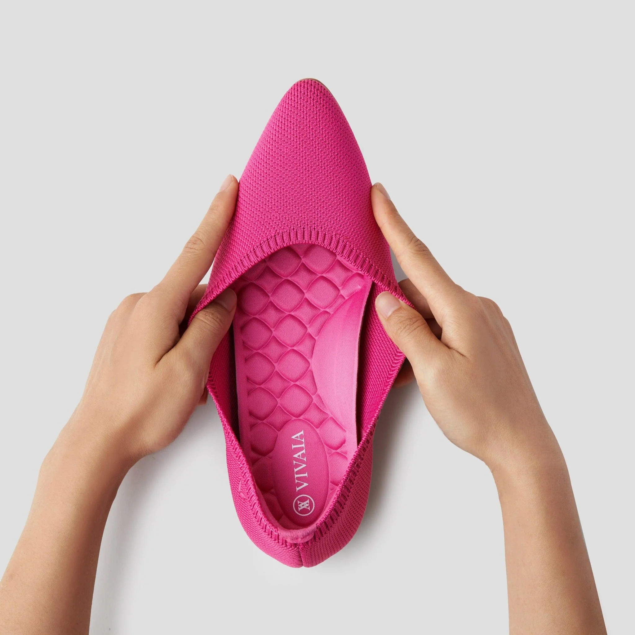 [Aria Walker] ポインテッドトゥ 超軽量 厚底 フラットシューズ